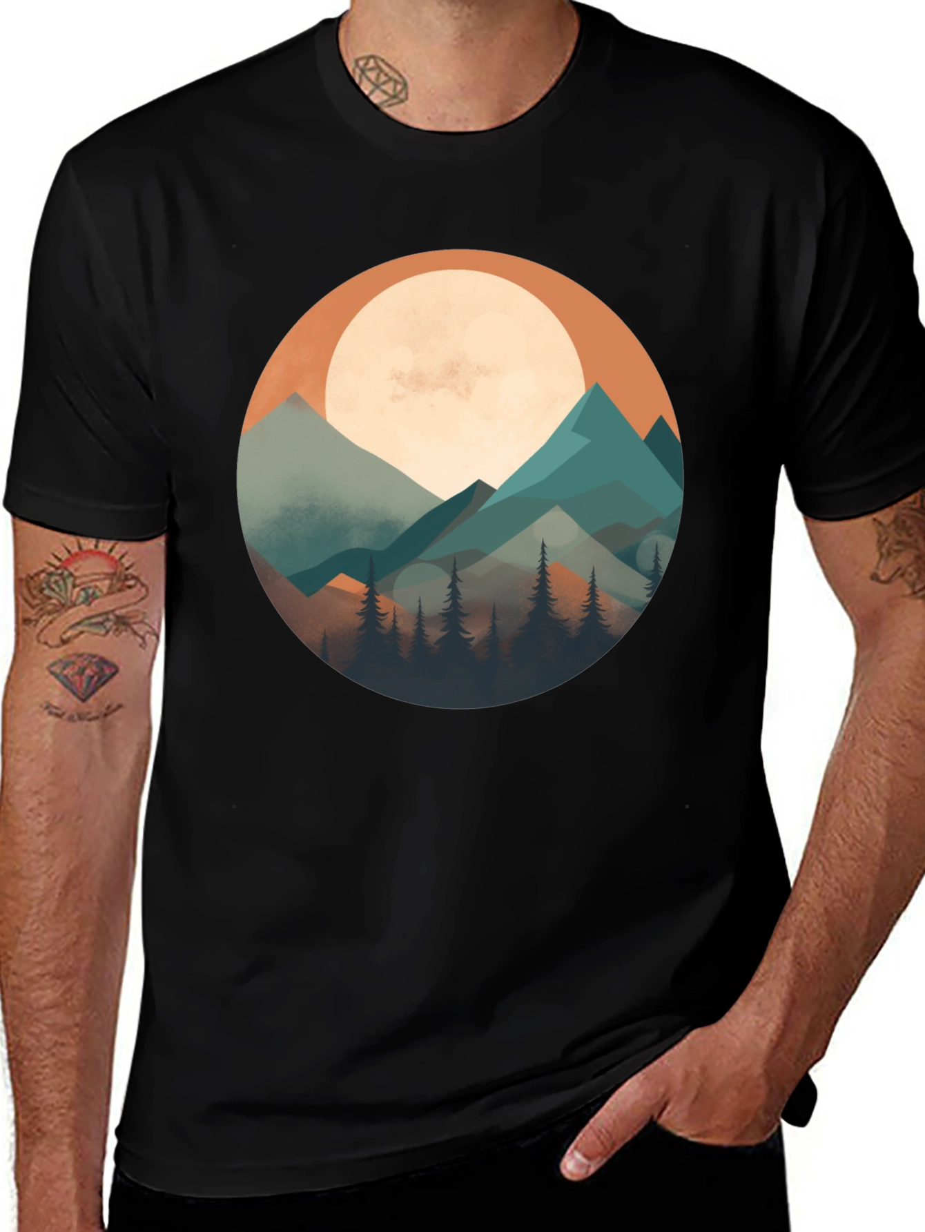 Mountain Scene Graphic Tee