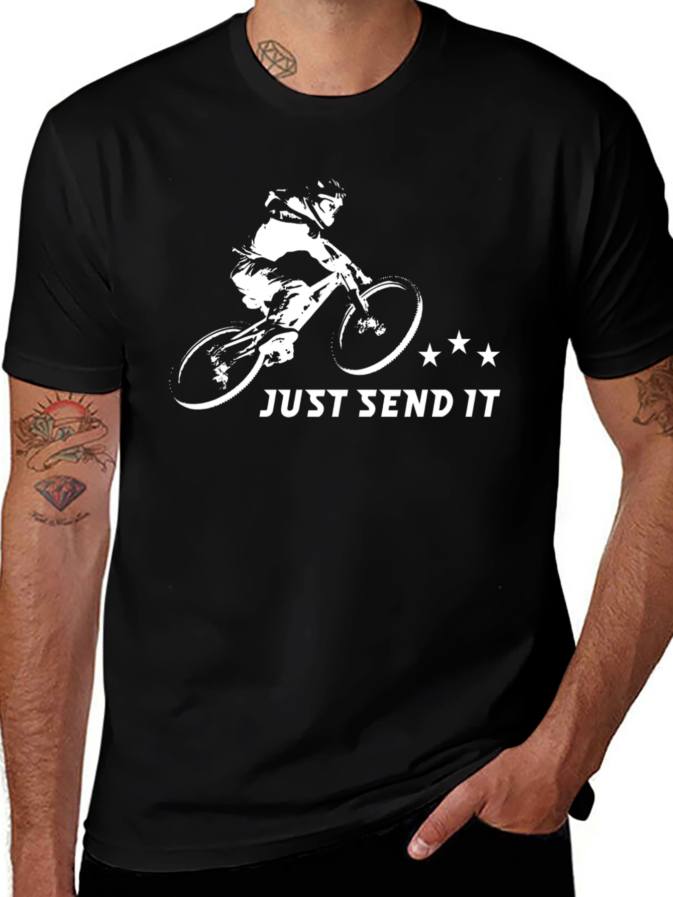 Just Send It Mountain Bike Graphic T-Shirt
