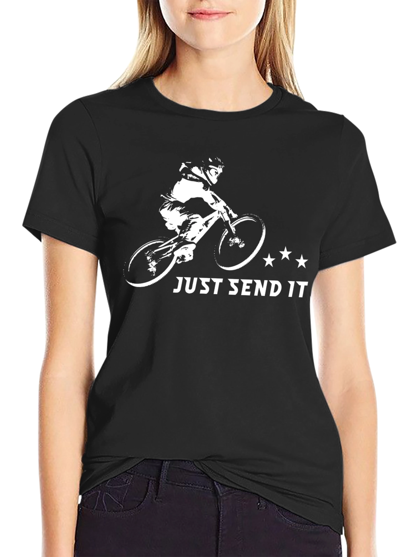 Just Send It Mountain Bike Graphic T-Shirt