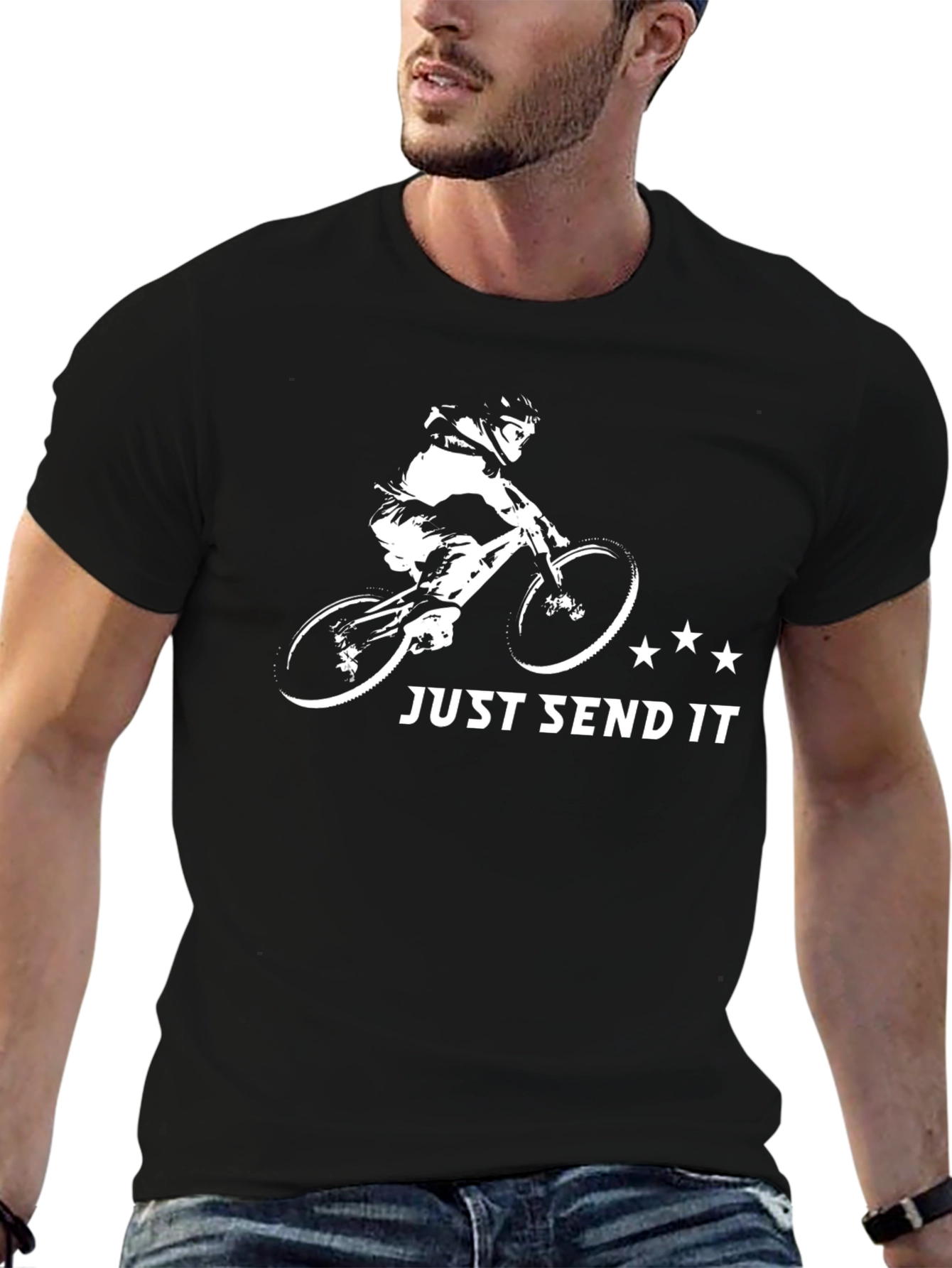 Just Send It Mountain Bike Graphic T-Shirt