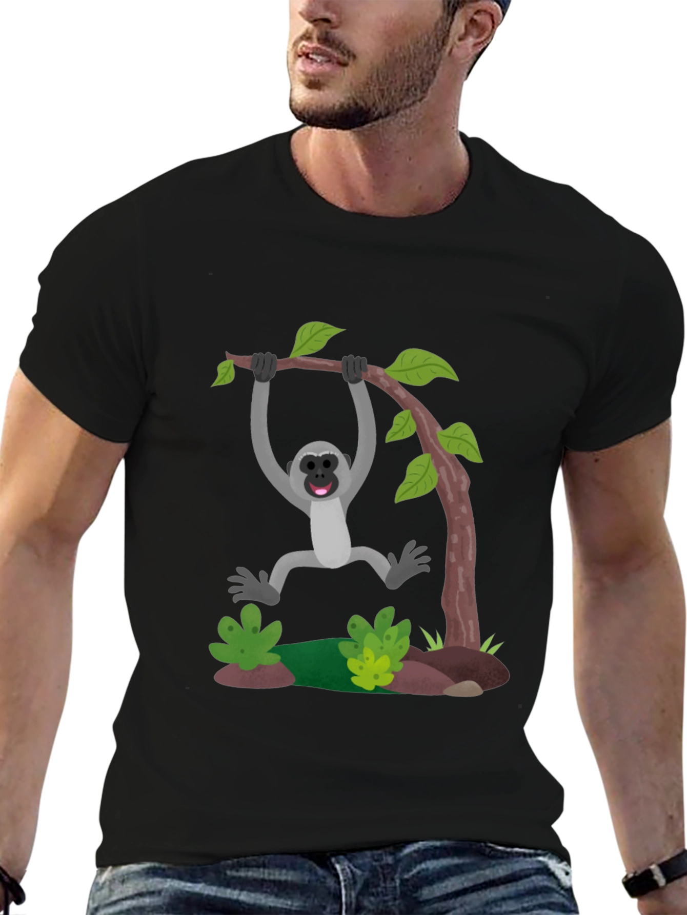 Monkeying Around Black T-Shirt