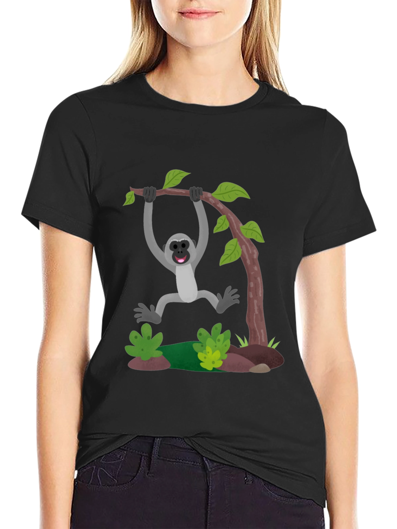 Monkeying Around Black T-Shirt