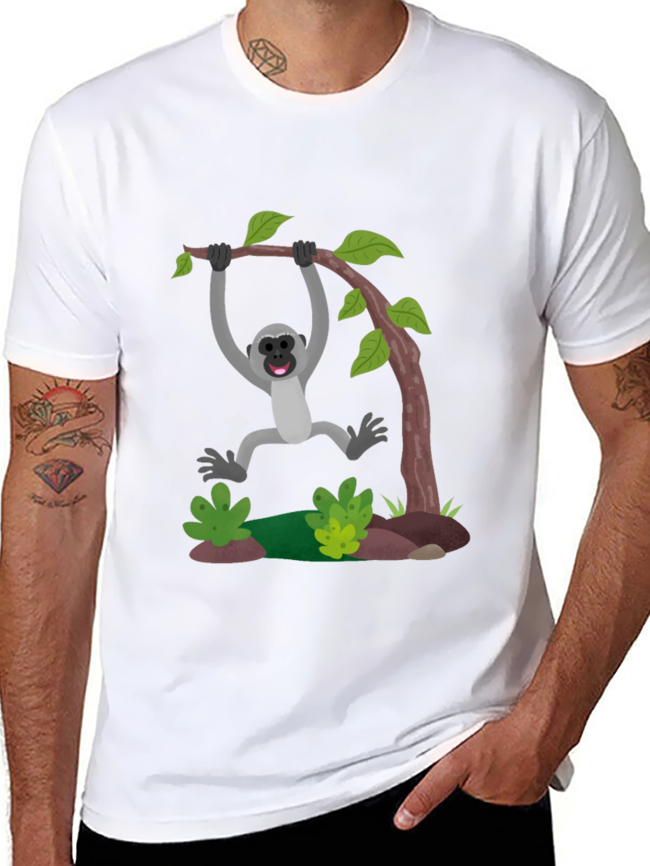 Monkeying Around Black T-Shirt