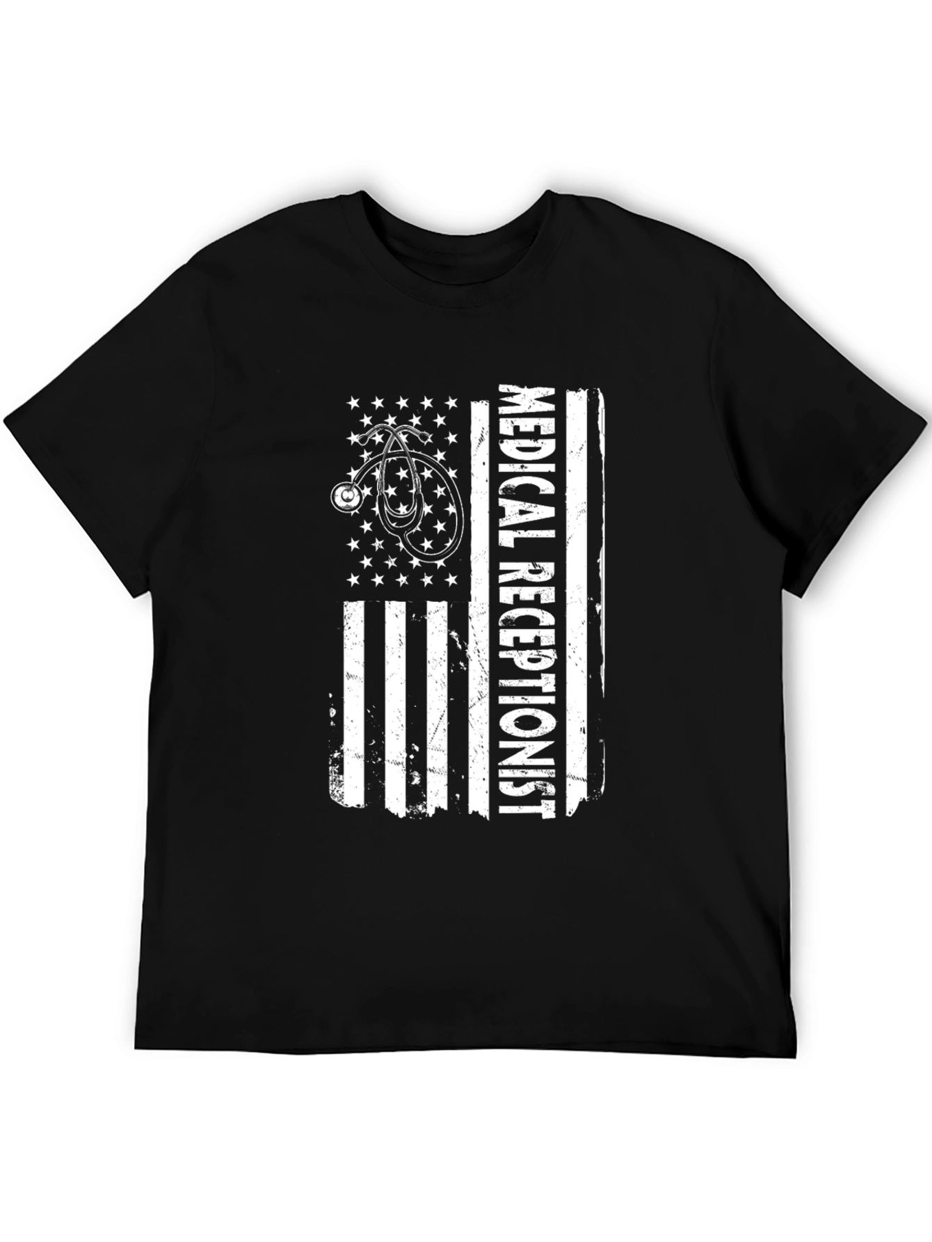 Medical Receptionist American Flag T-Shirt