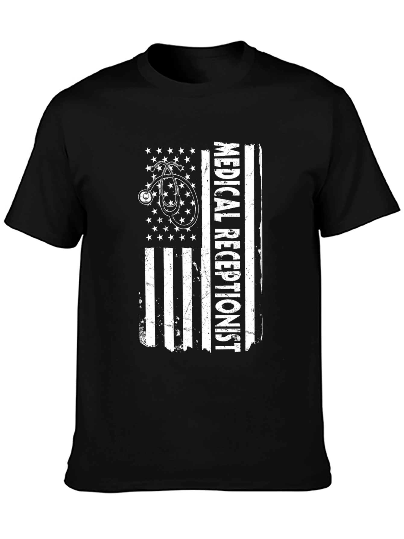 Medical Receptionist American Flag T-Shirt