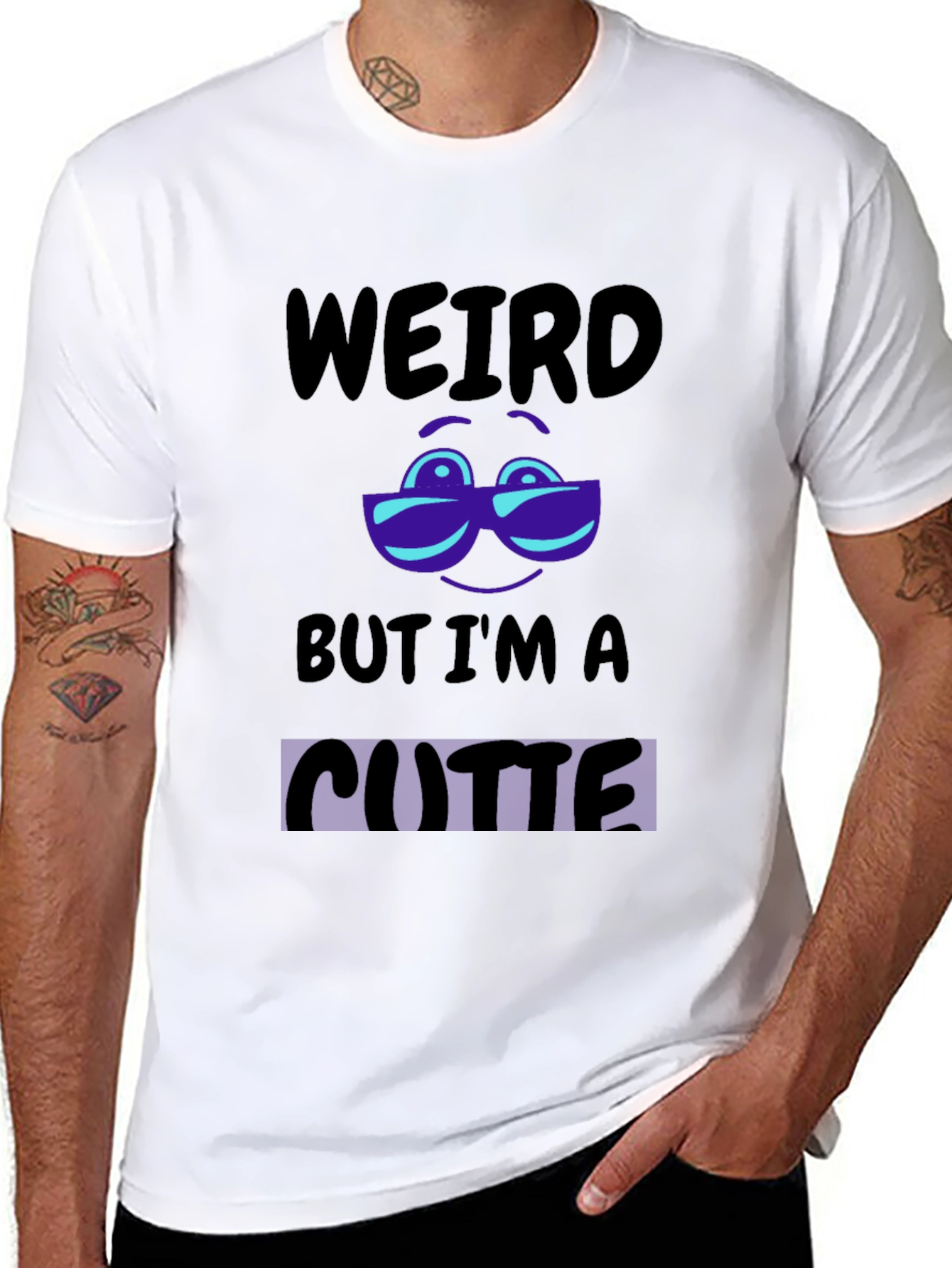 Weird But Im A Cutie Black T-Shirt