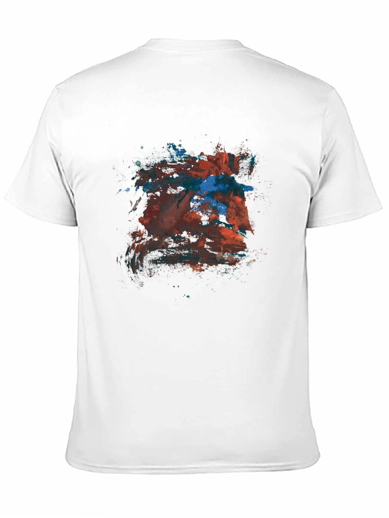 Abstract Art Tee - Mens Black Crew Neck T-Shirt