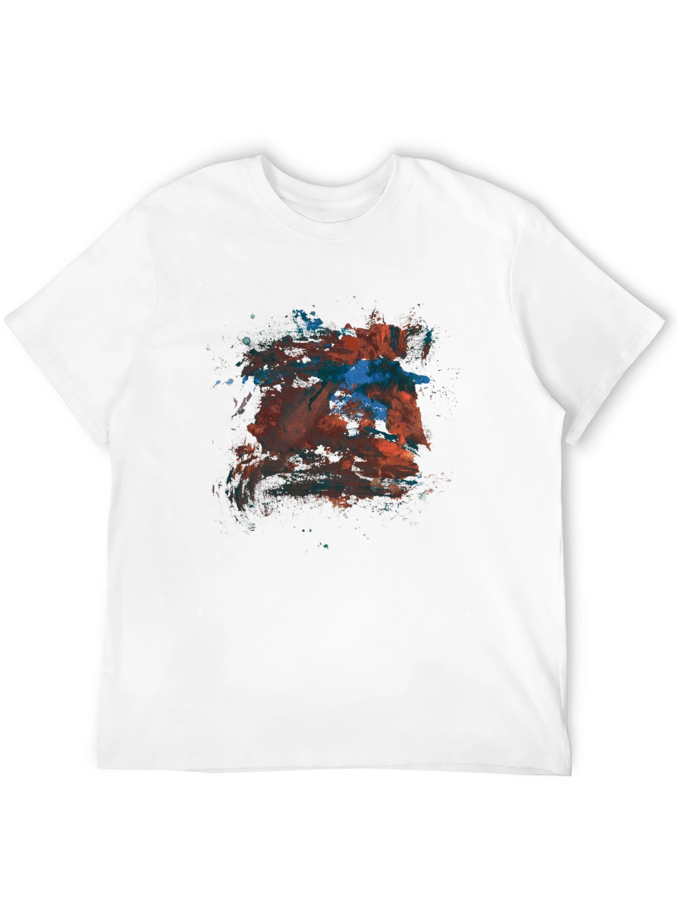 Abstract Art Tee - Mens Black Crew Neck T-Shirt