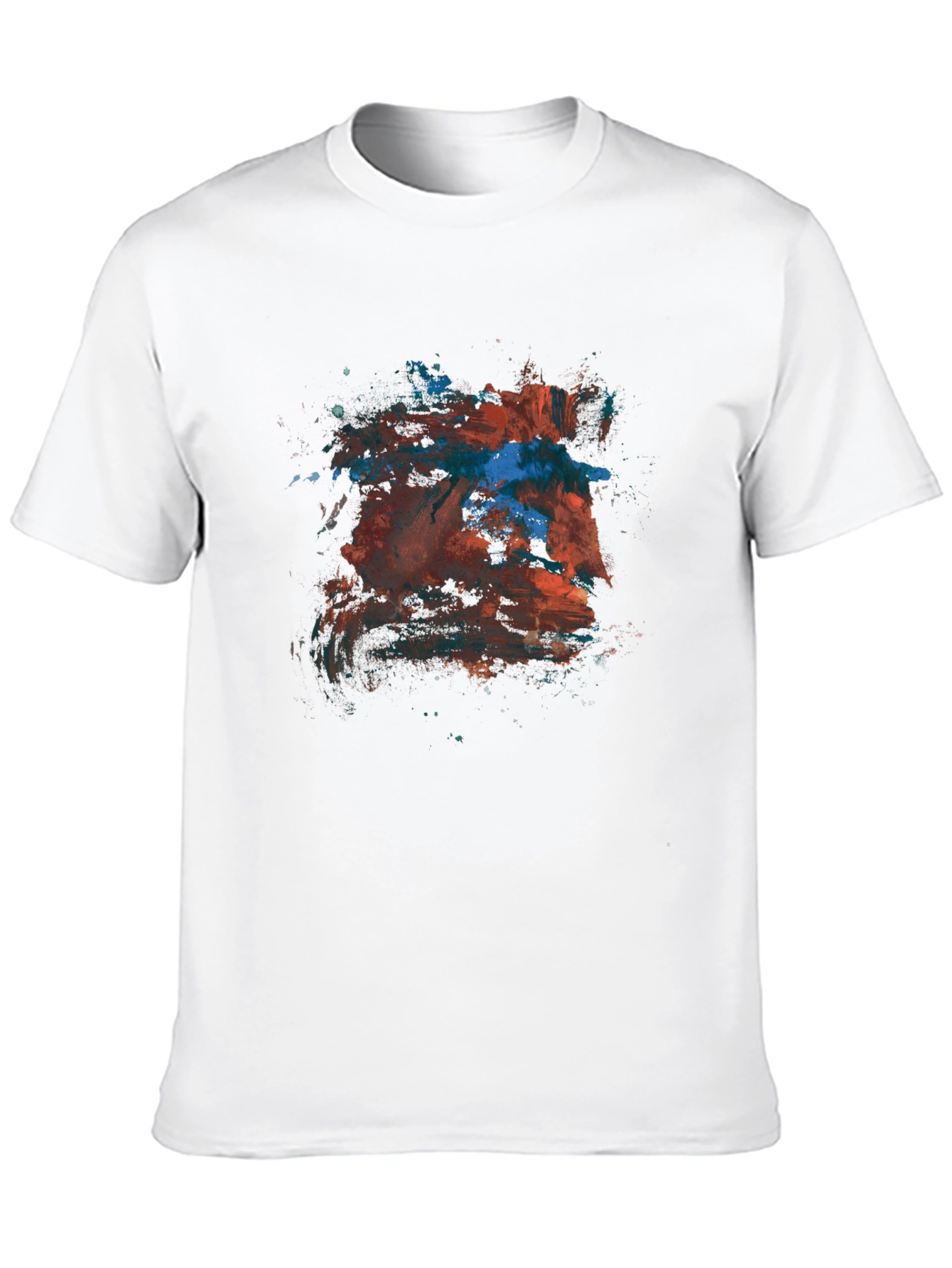 Abstract Art Tee - Mens Black Crew Neck T-Shirt
