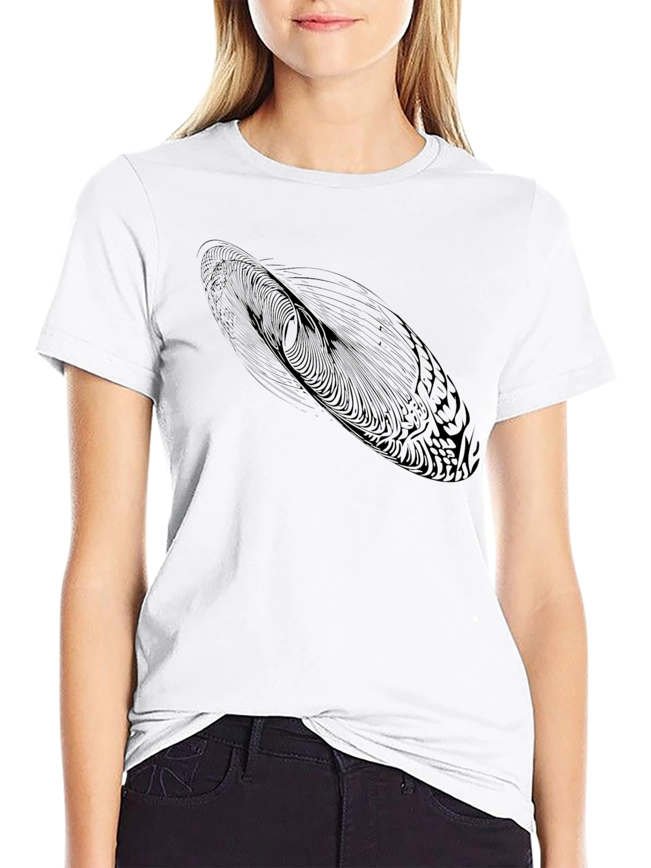 Abstract Design Black T-Shirt