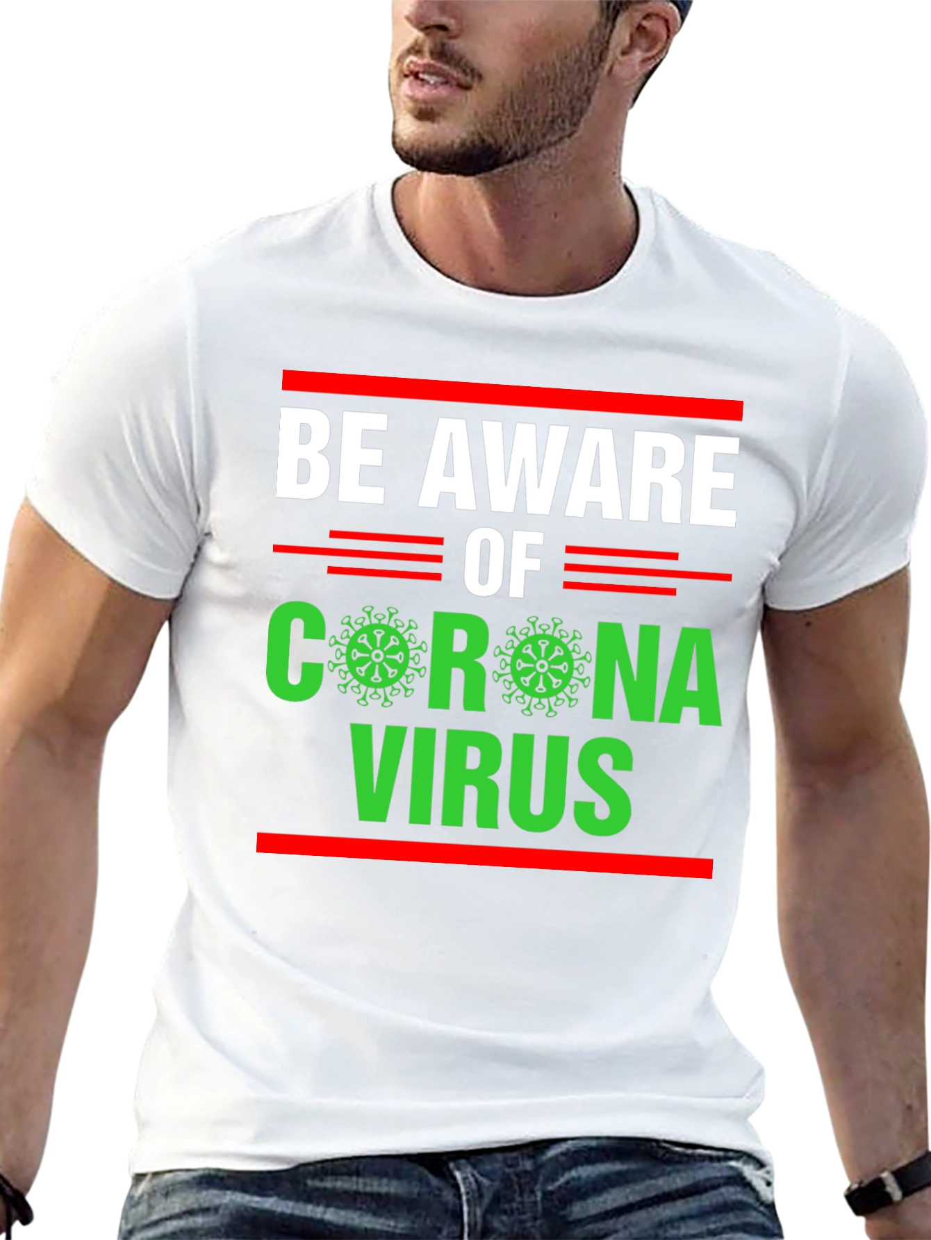 Be Aware Corona Virus Graphic T-Shirt