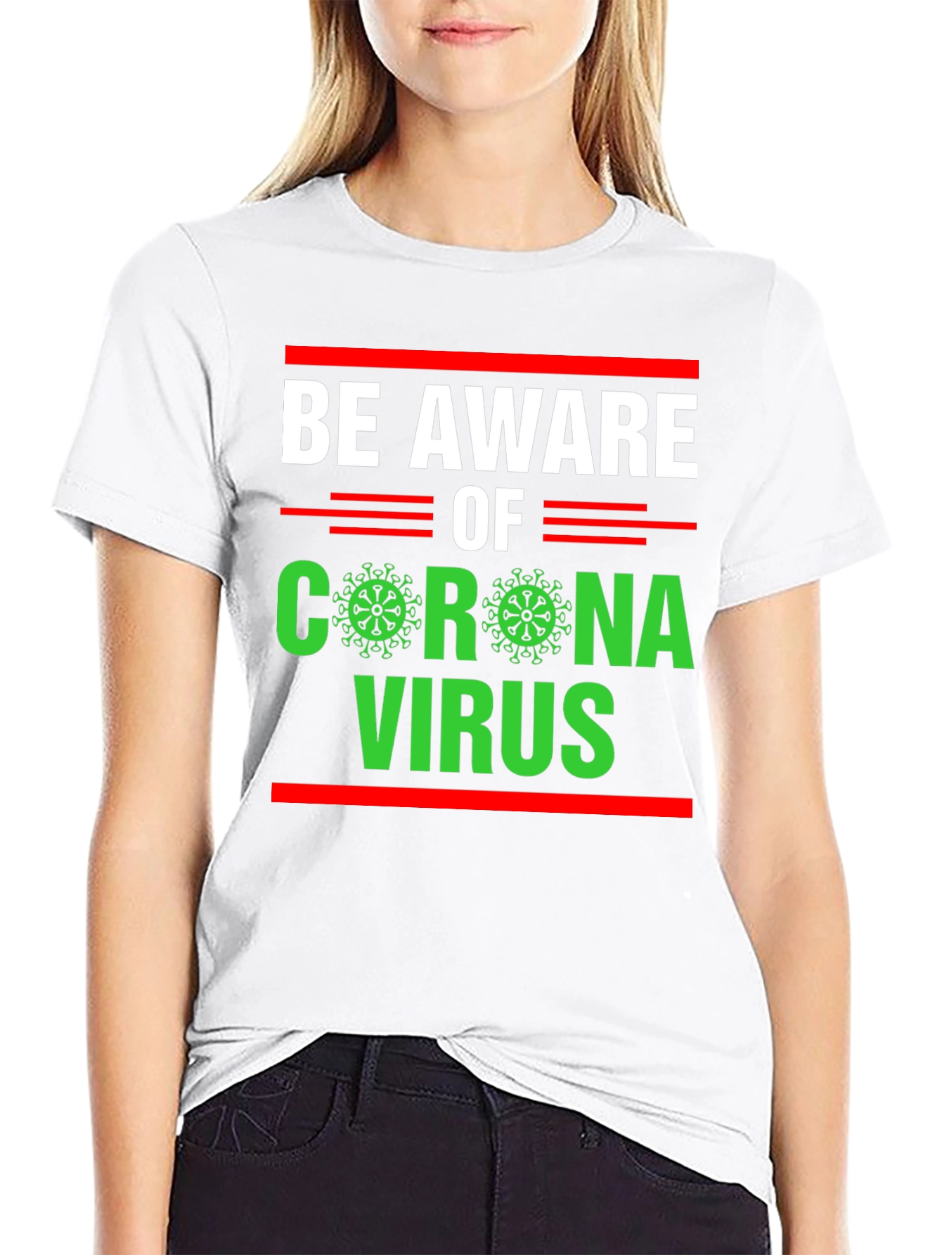 Be Aware Corona Virus Graphic T-Shirt