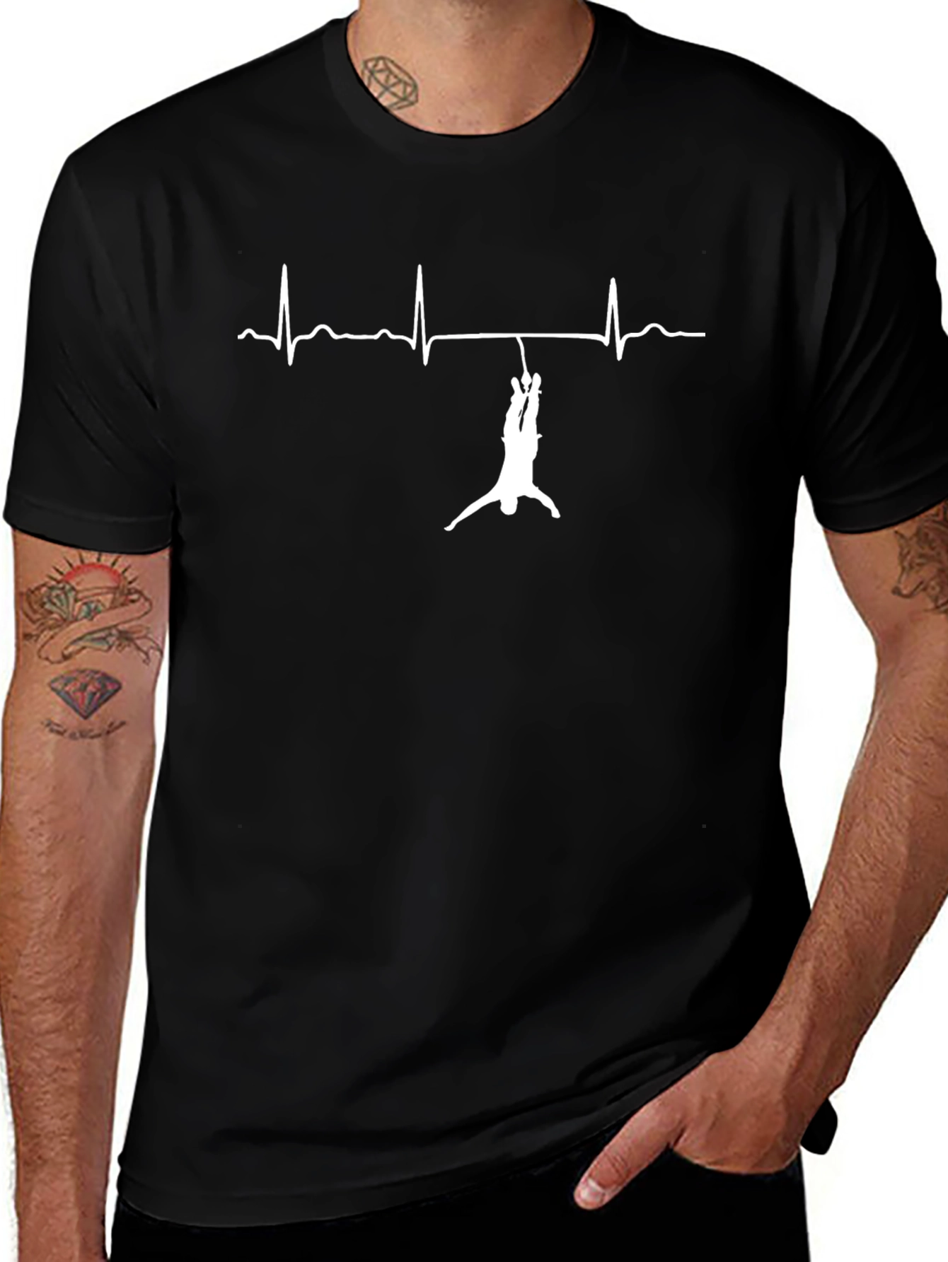 Bungee Jumper Heartbeat Graphic Tee
