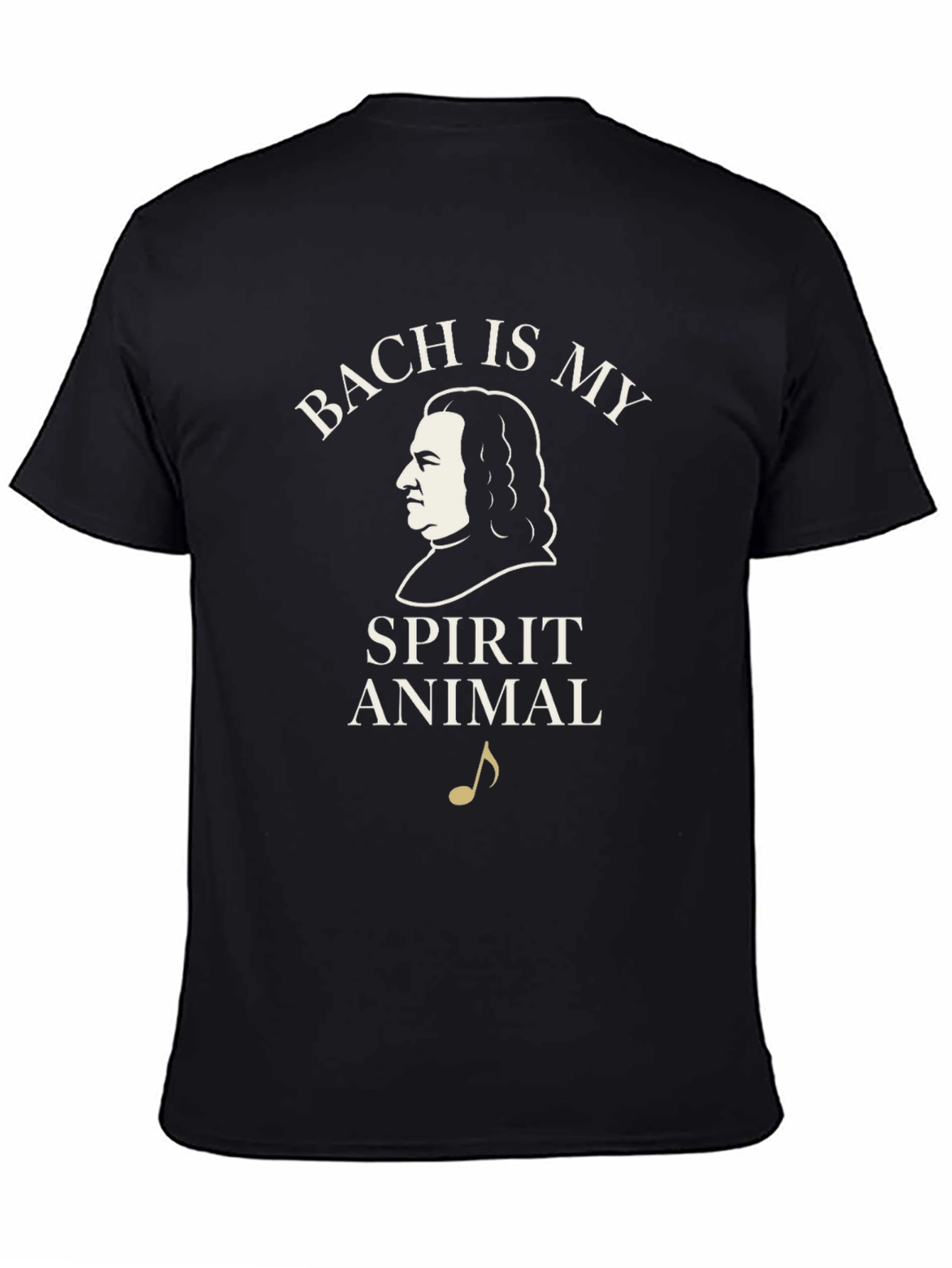 Bach is My Spirit Animal Black T-Shirt