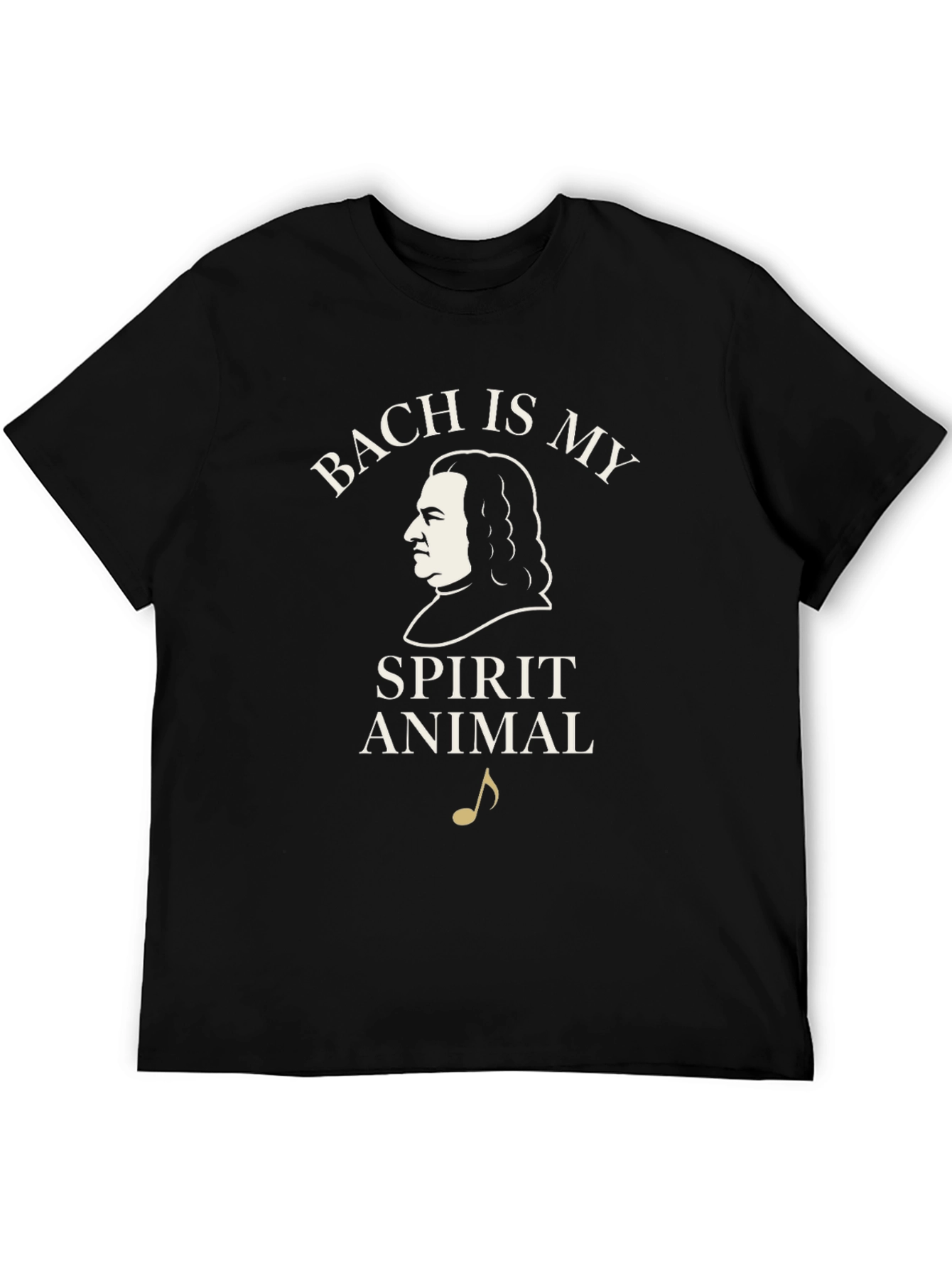 Bach is My Spirit Animal Black T-Shirt
