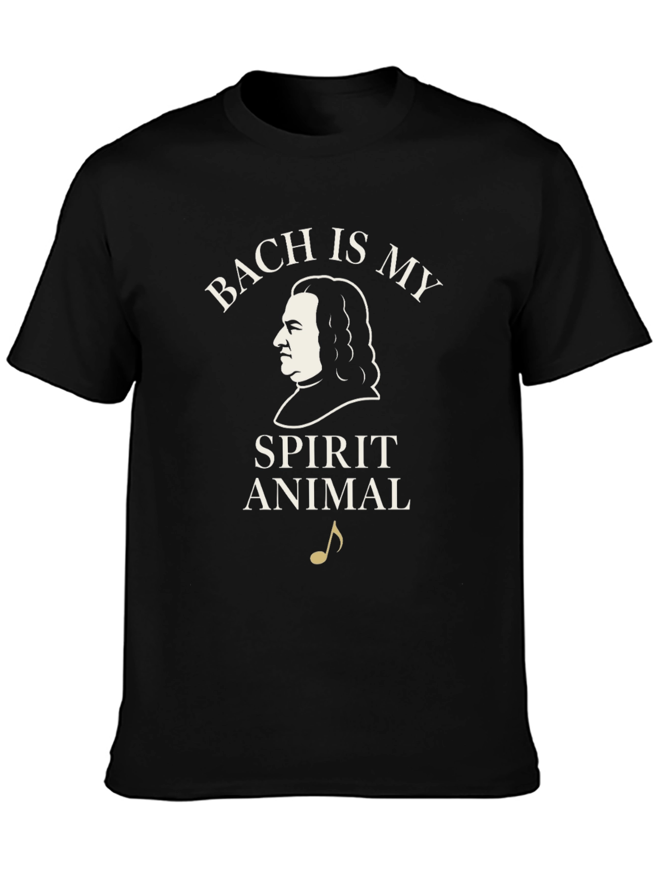 Bach is My Spirit Animal Black T-Shirt