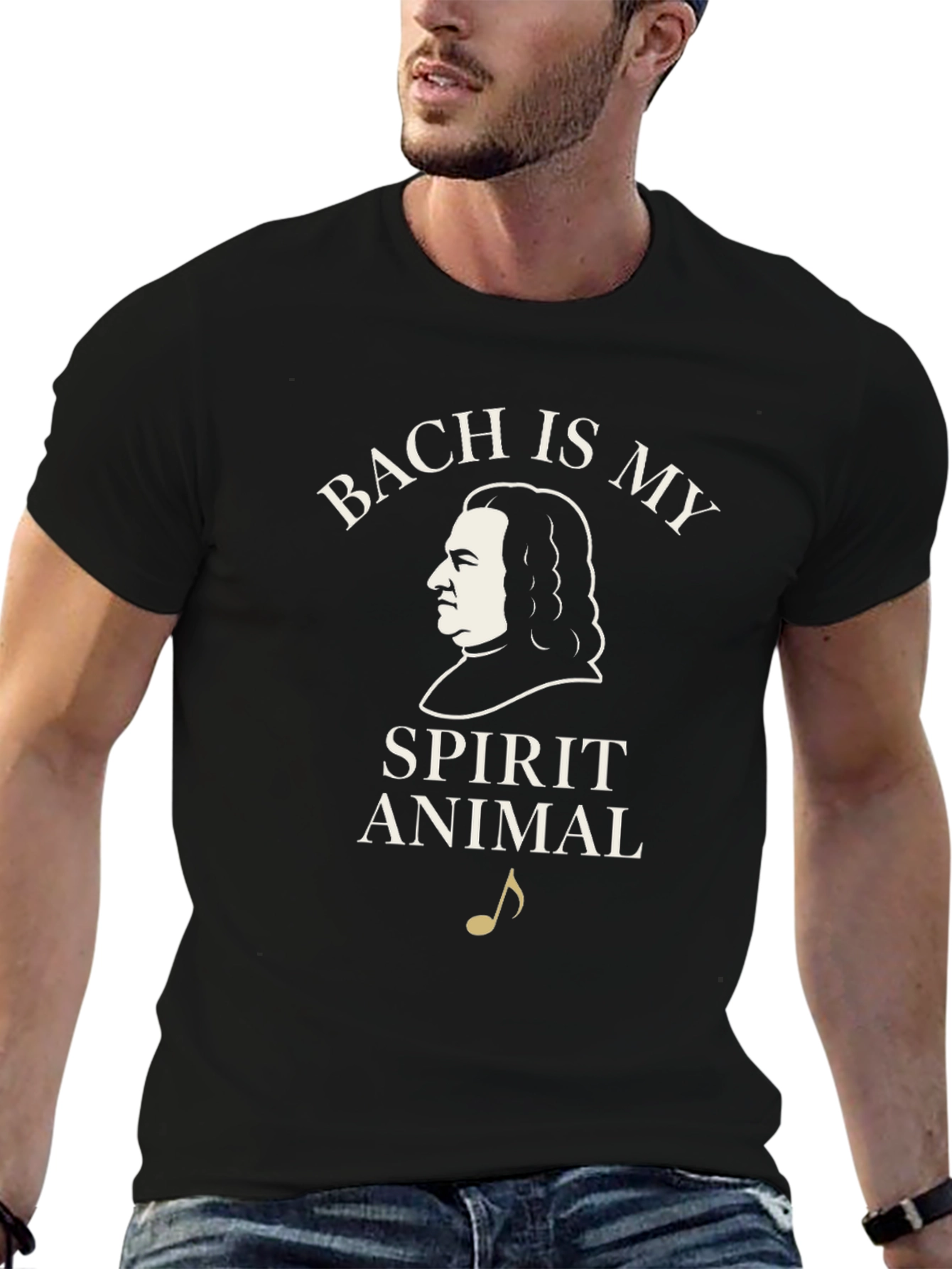 Bach is My Spirit Animal Black T-Shirt