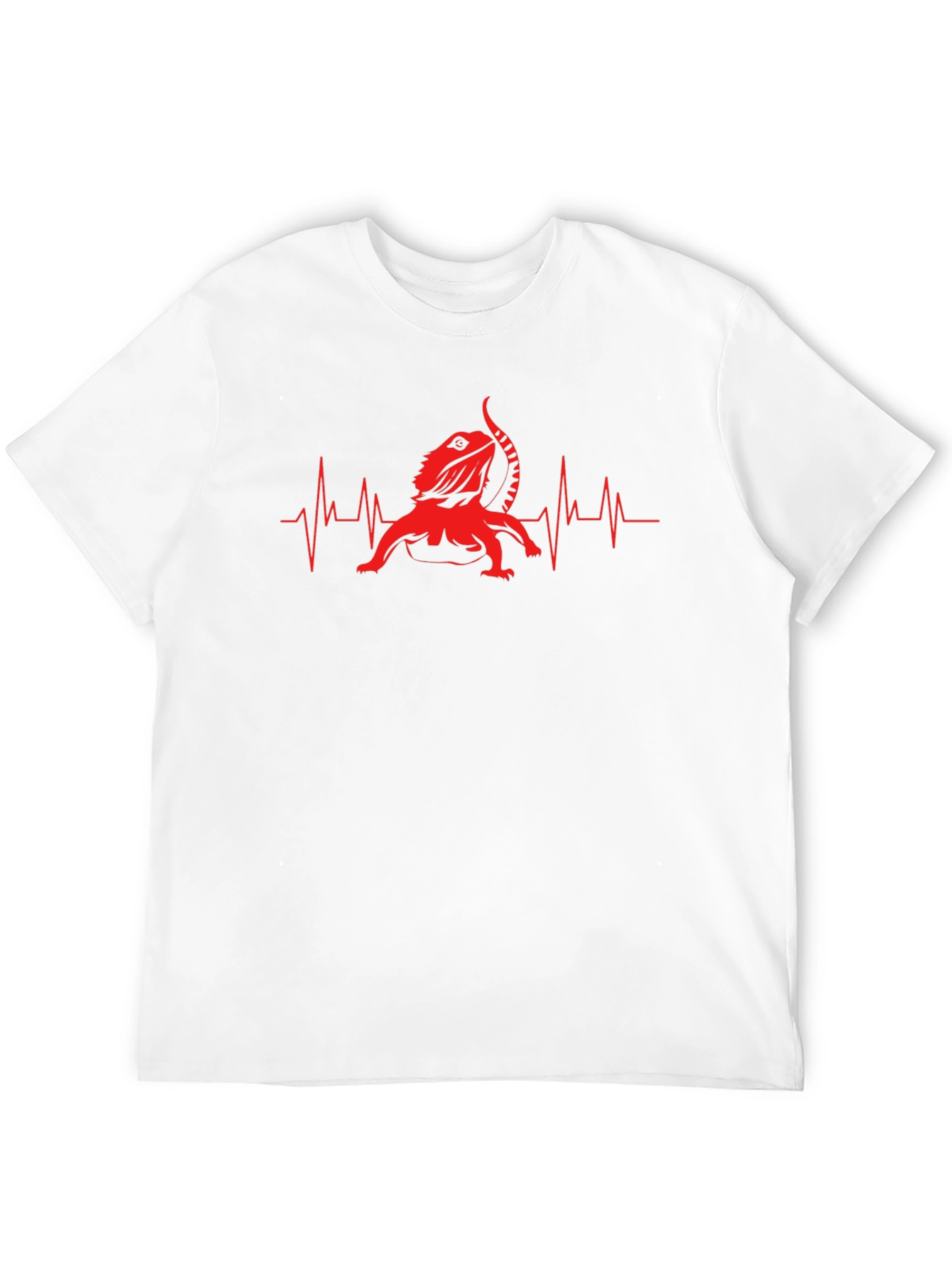 Bearded Dragon Heartbeat T-Shirt - Black