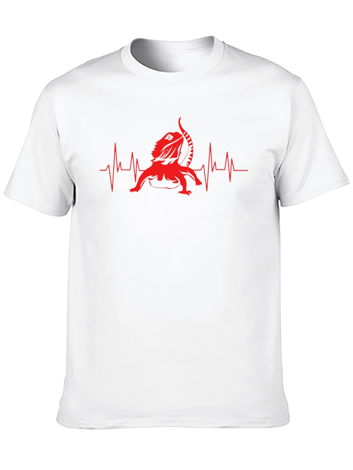 Bearded Dragon Heartbeat T-Shirt - Black