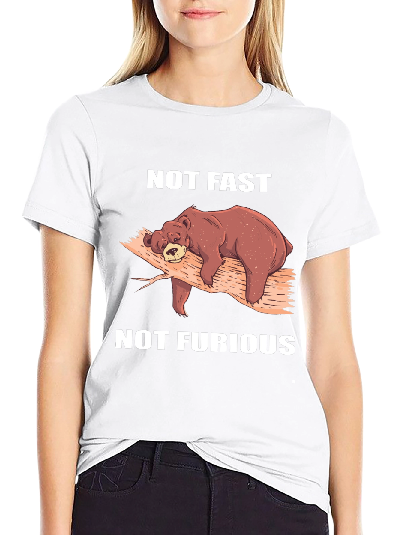 Not Fast Not Furious T-Shirt Lazy Bear Tee