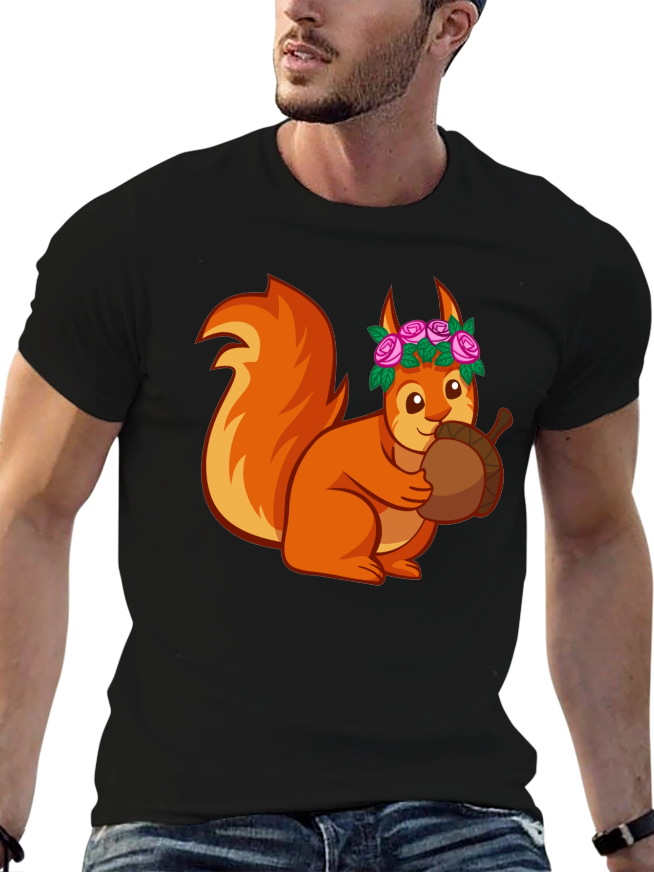 Squirrel with Flower Crown T-Shirt