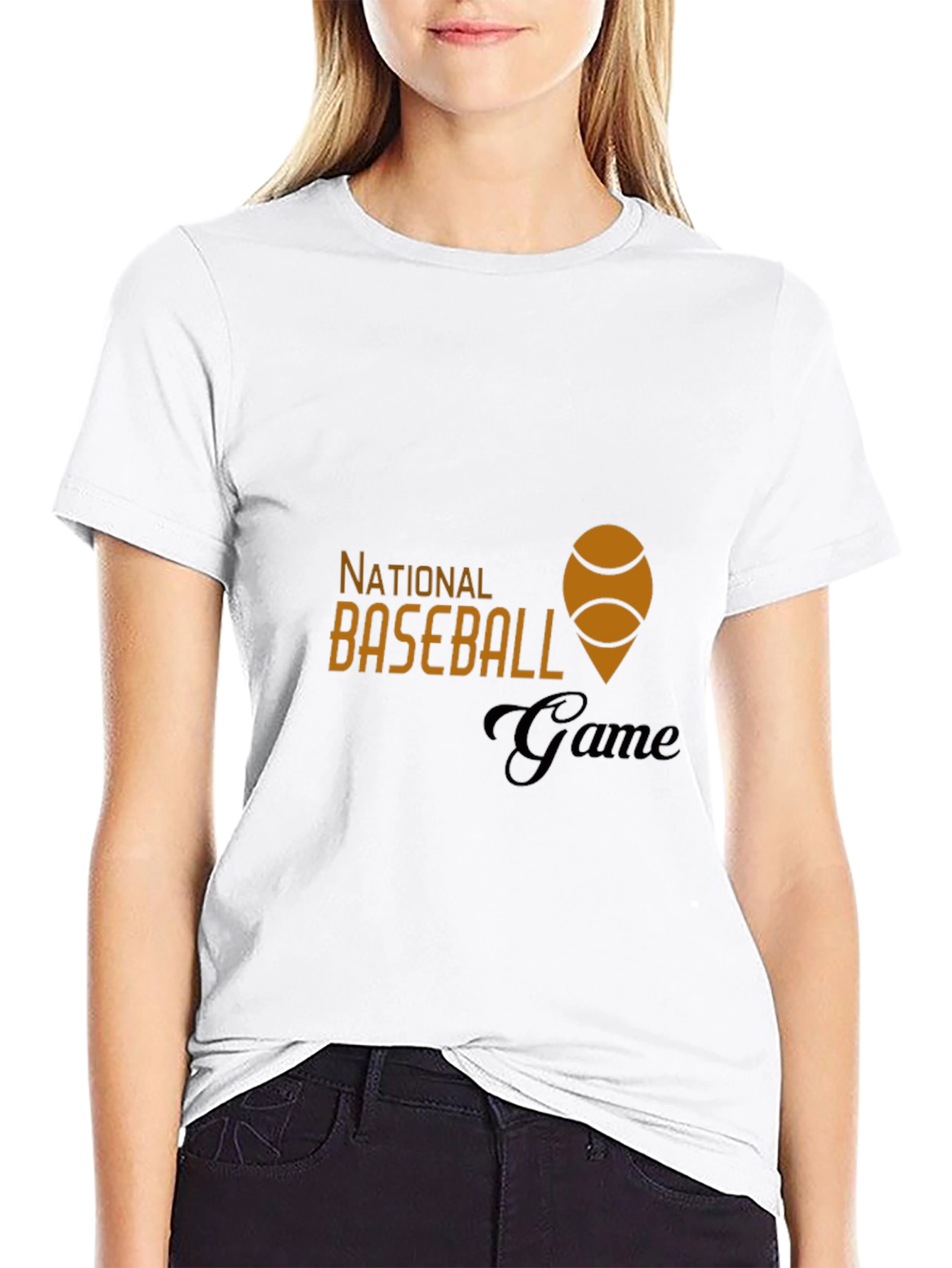 National Baseball Game Black Tee