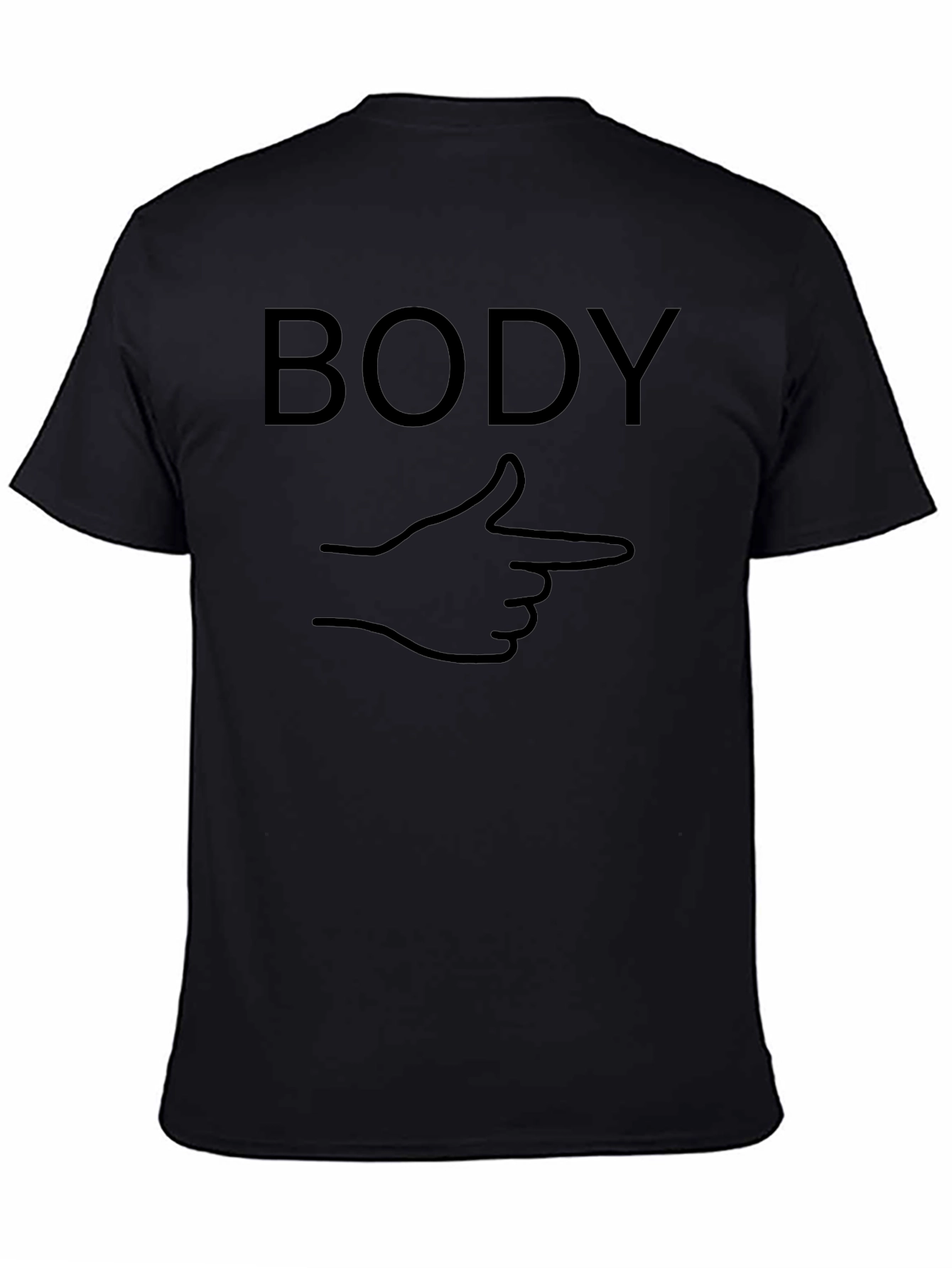 Body Pointing Hand Graphic Tee - Casual Comfort