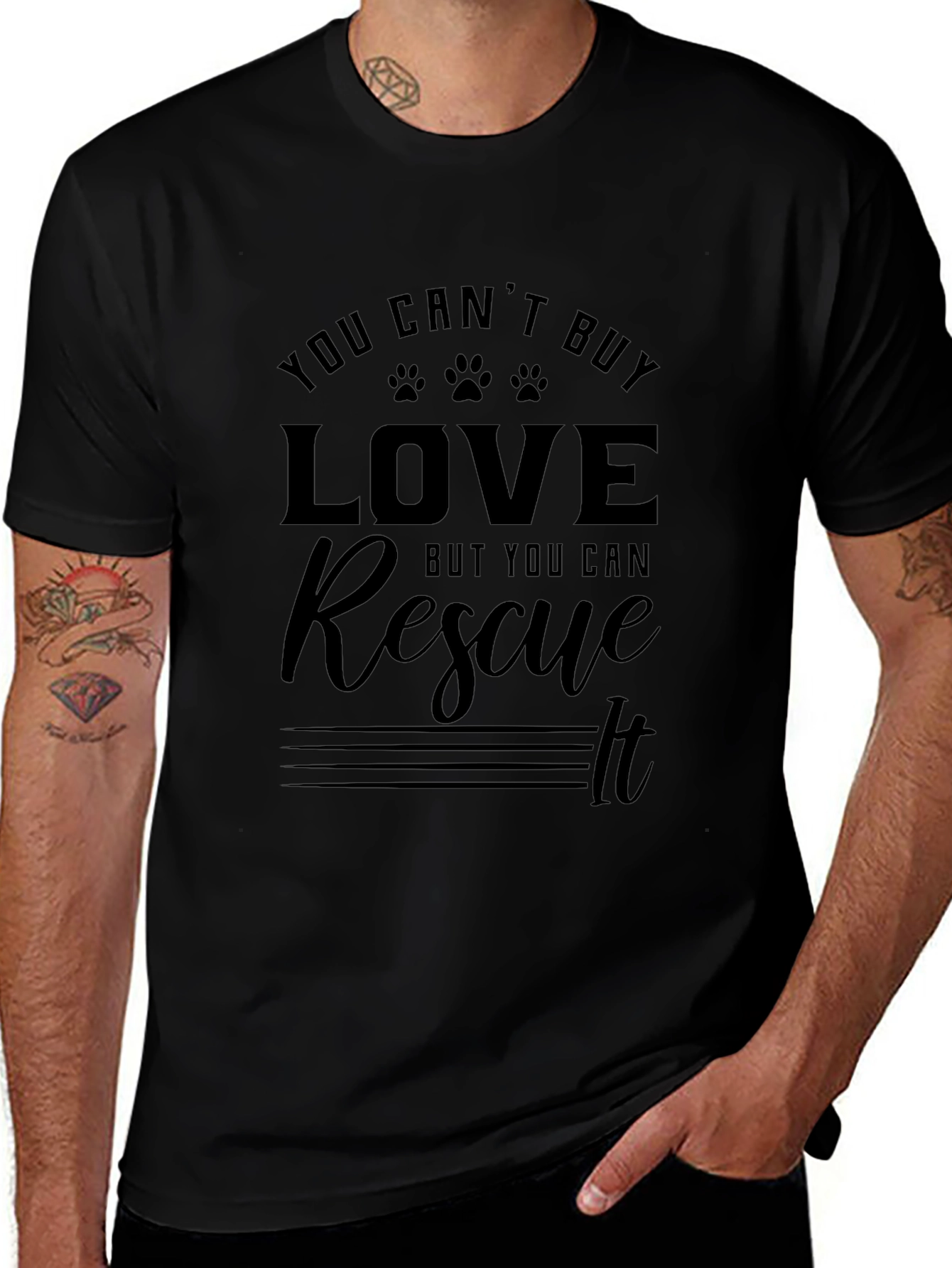 Rescue Love Black T-Shirt