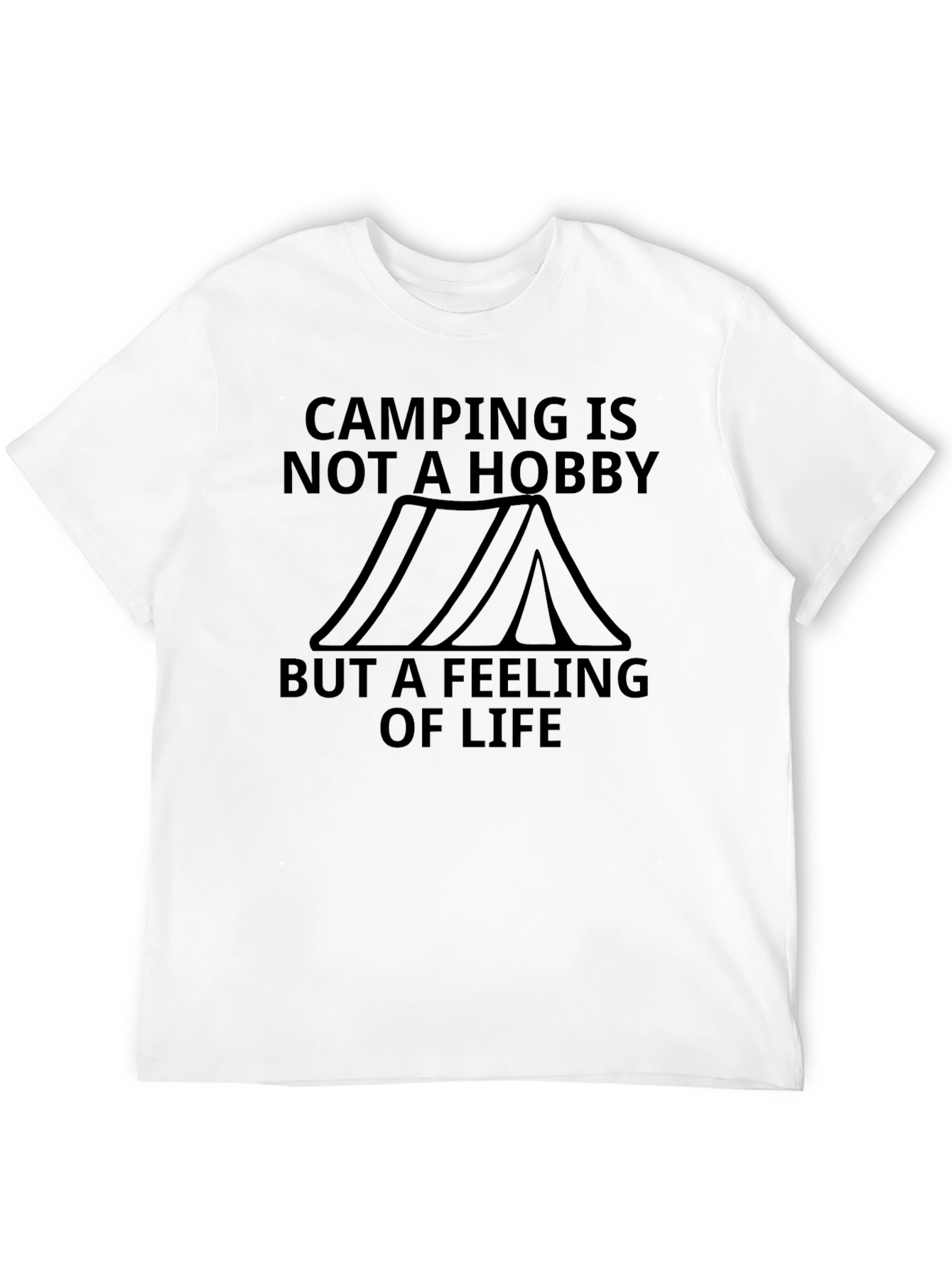 Camping is Not a Hobby Black Graphic Tee