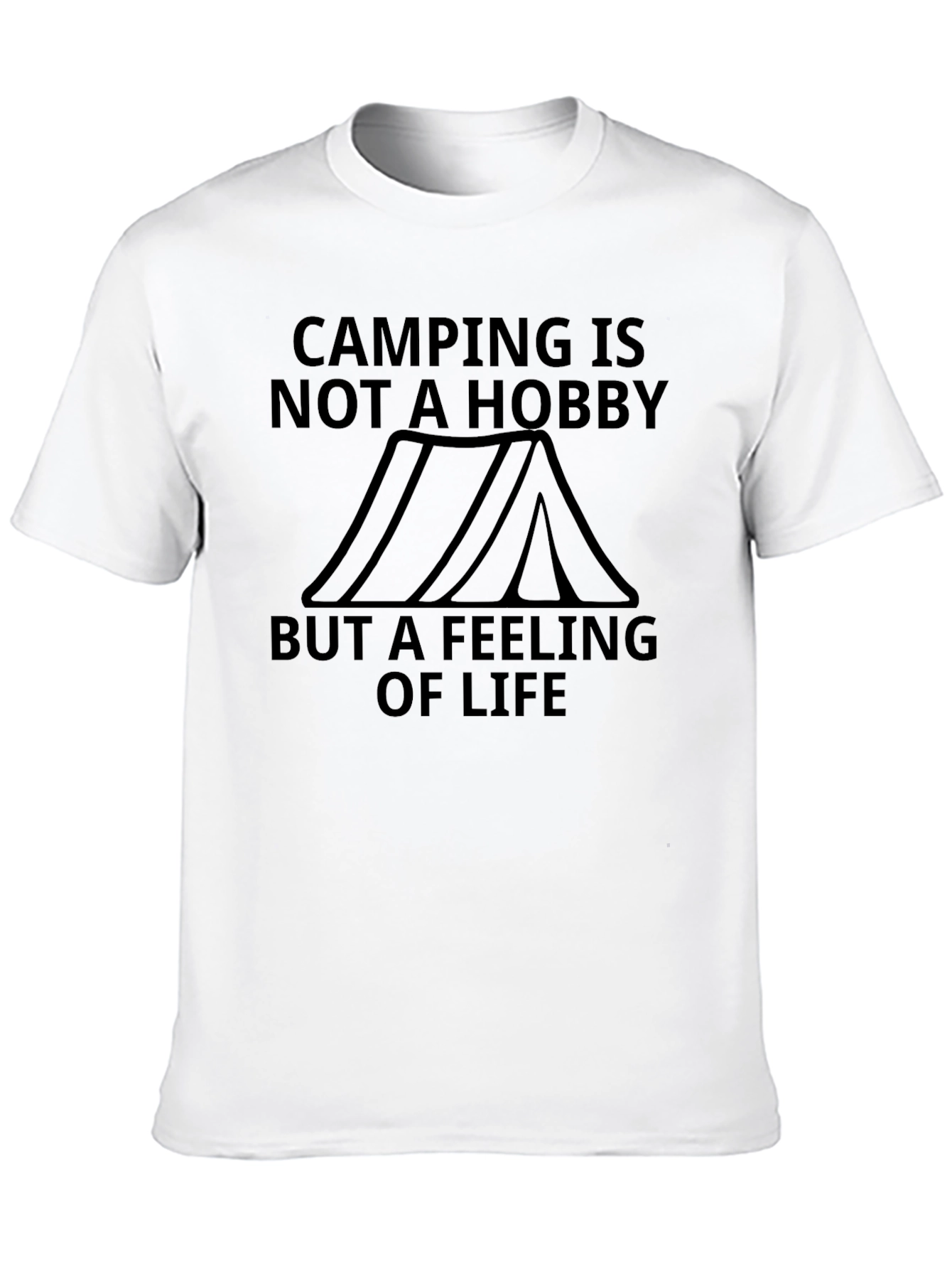Camping is Not a Hobby Black Graphic Tee