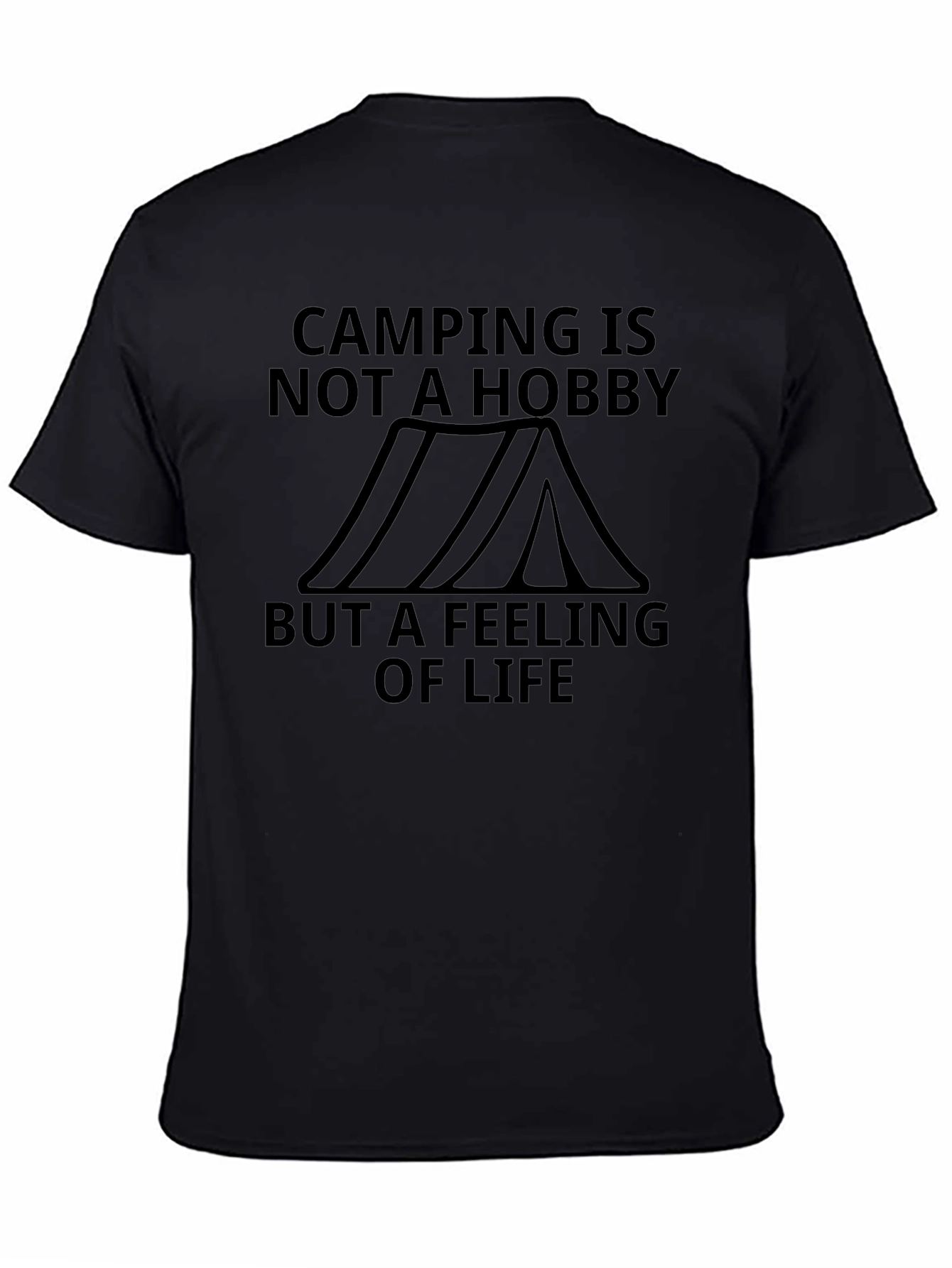 Camping is Not a Hobby Black Graphic Tee