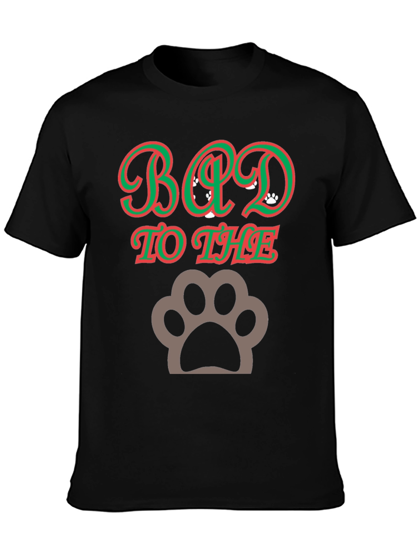 Bad to the Bone Paw Print T-Shirt