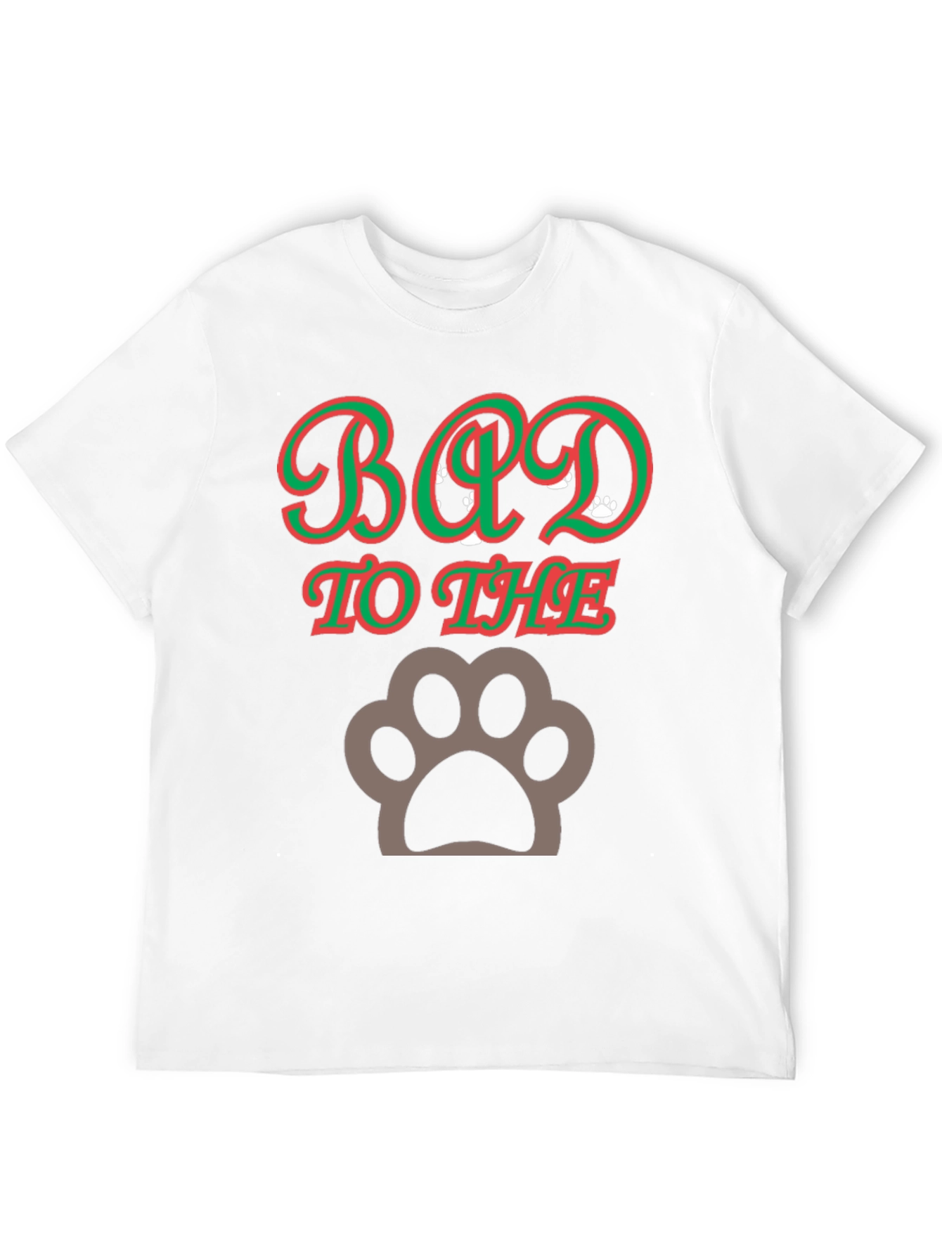 Bad to the Bone Paw Print T-Shirt