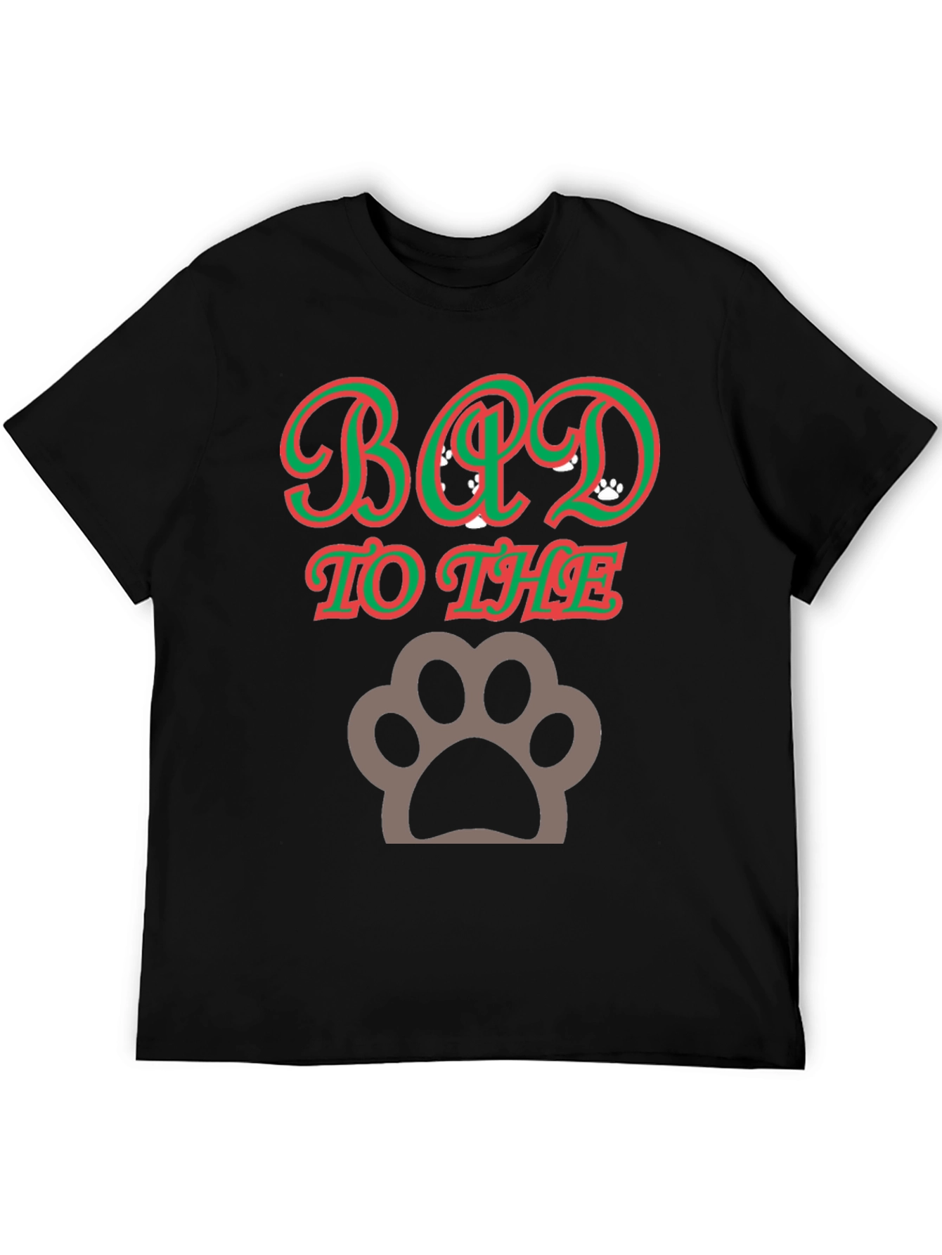 Bad to the Bone Paw Print T-Shirt