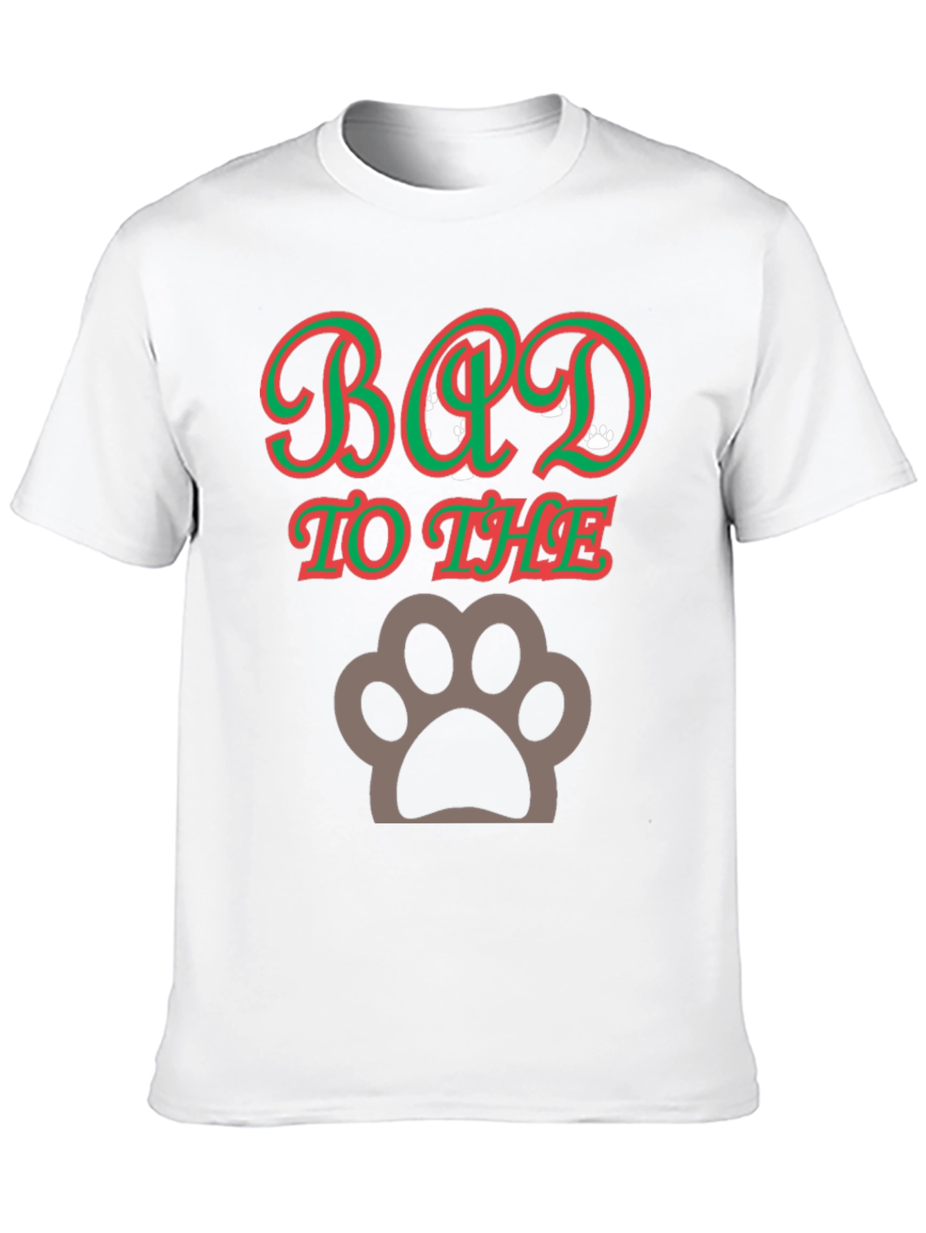 Bad to the Bone Paw Print T-Shirt