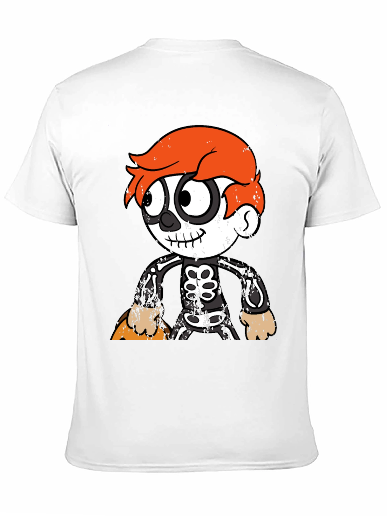 Halloween Cartoon Skeleton Graphic T-Shirt