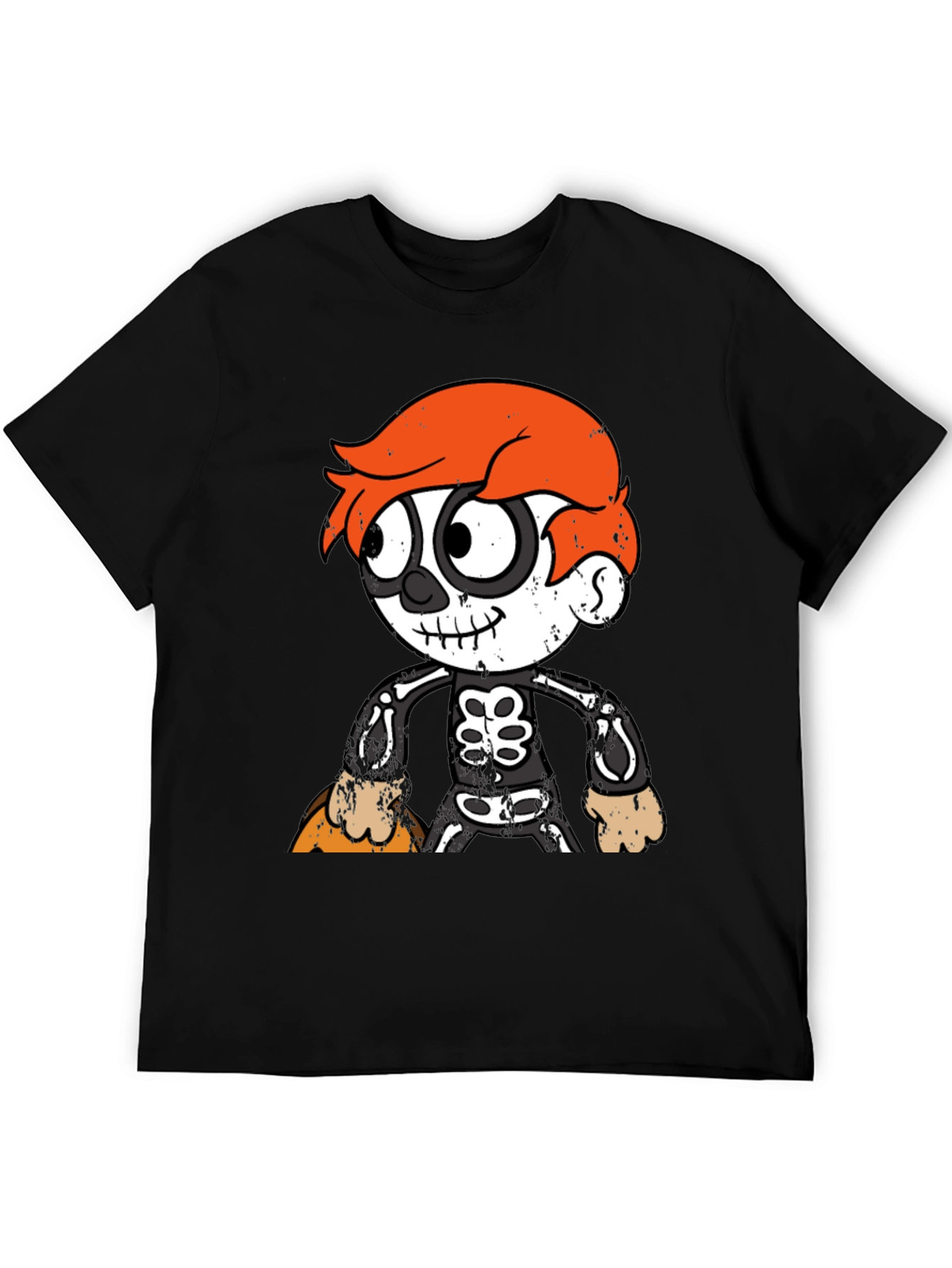 Halloween Cartoon Skeleton Graphic T-Shirt