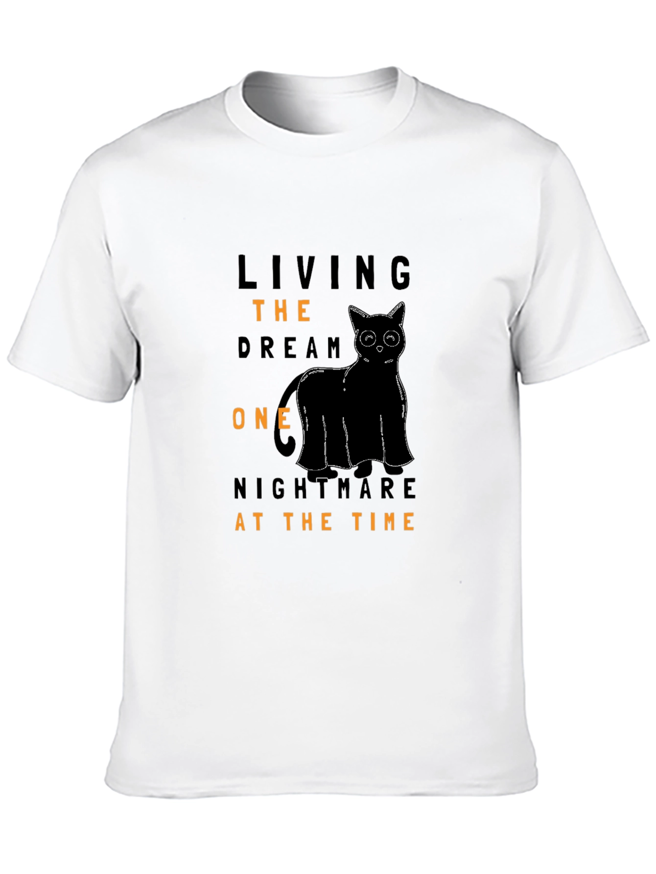 Living The Dream Black Cat Graphic Tee