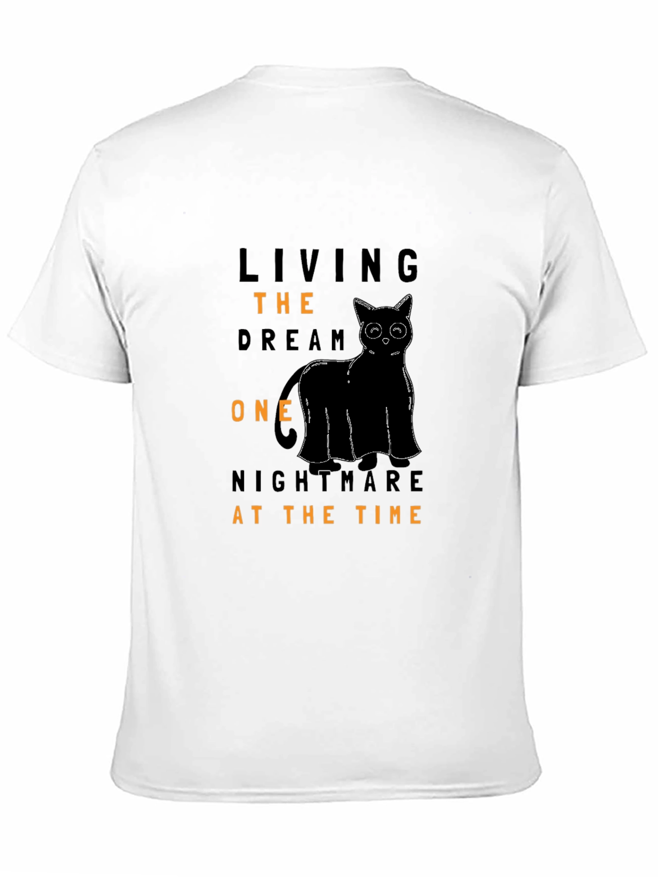 Living The Dream Black Cat Graphic Tee