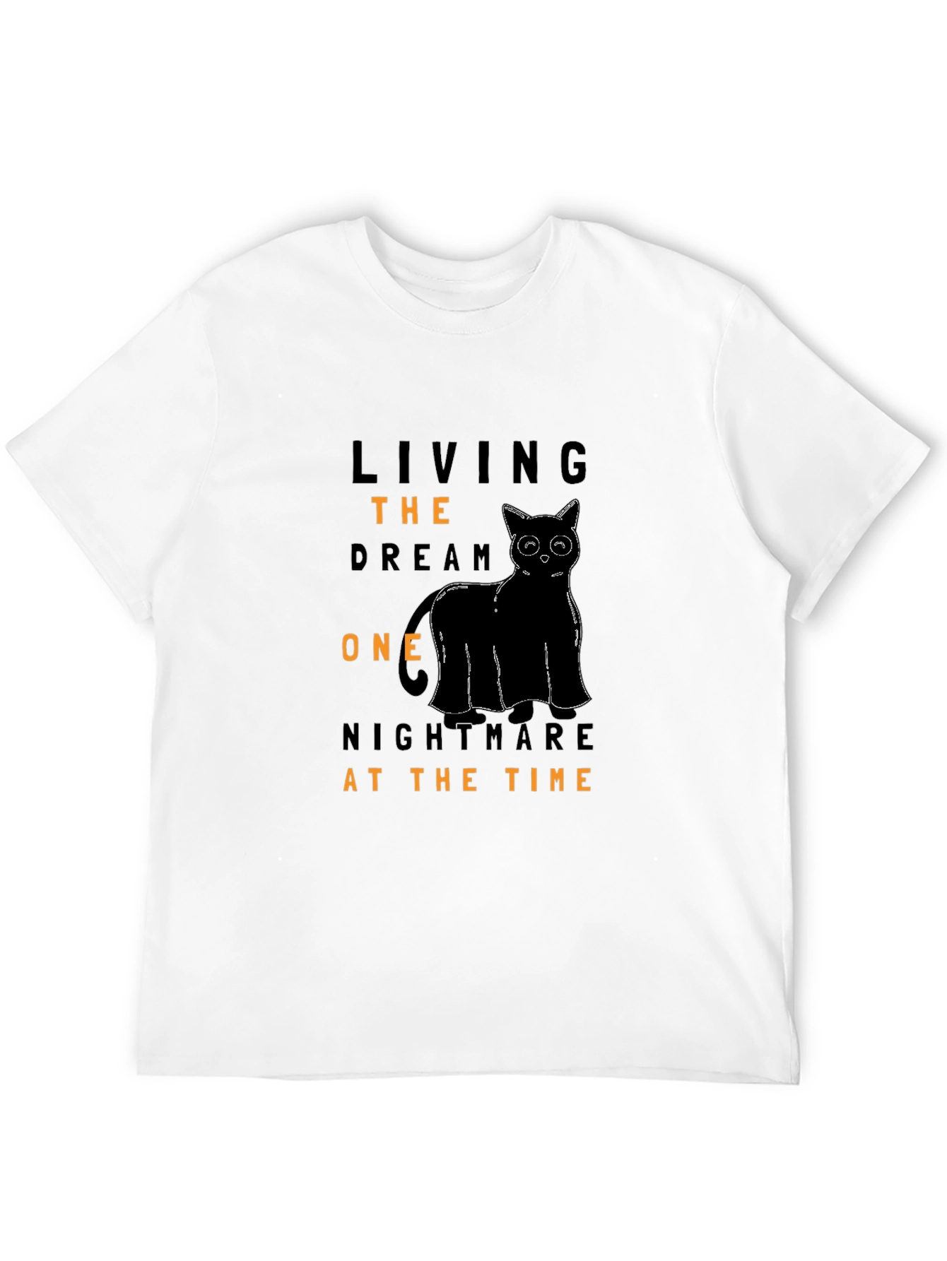 Living The Dream Black Cat Graphic Tee