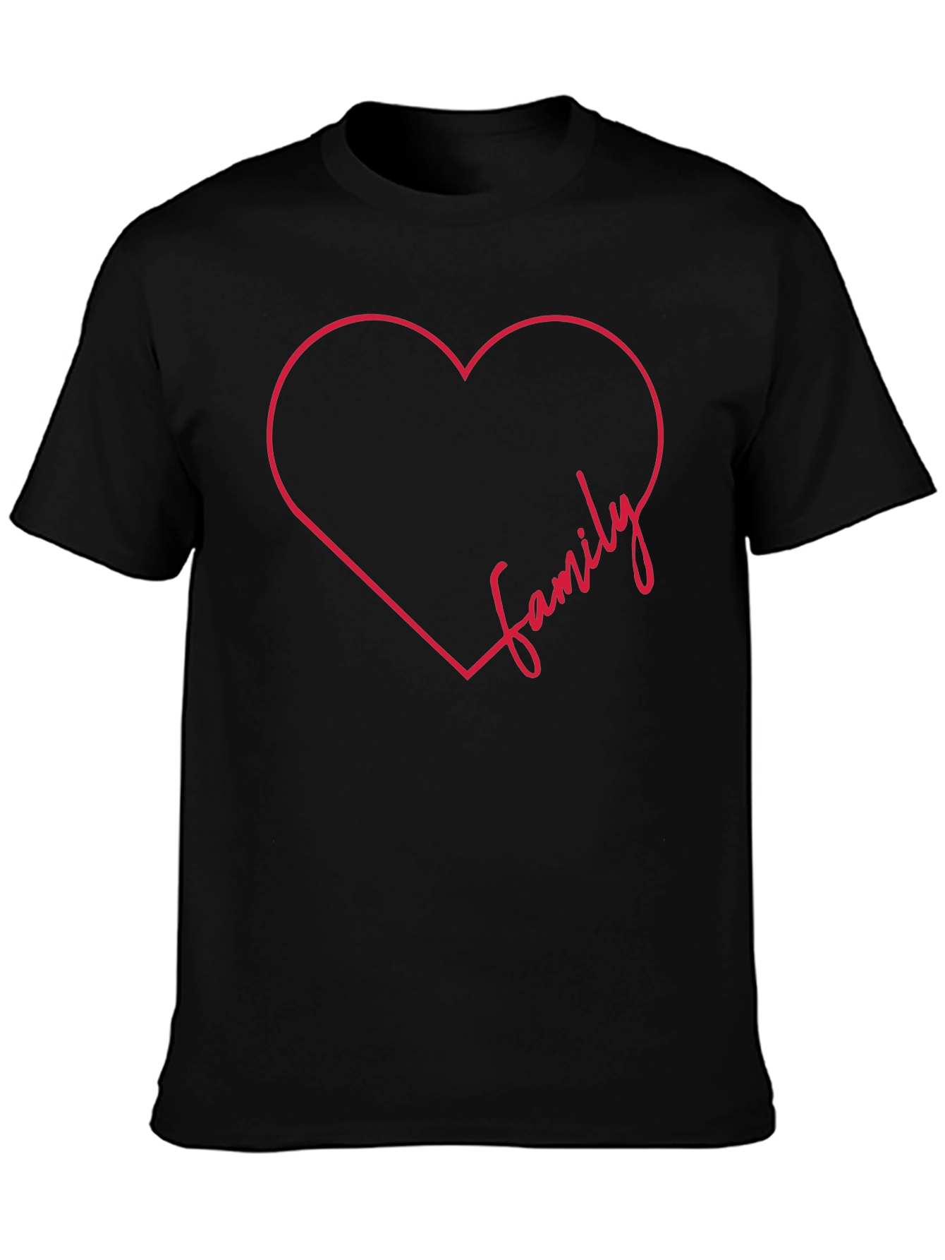 Family Heart Graphic Tee - Stylish Comfort