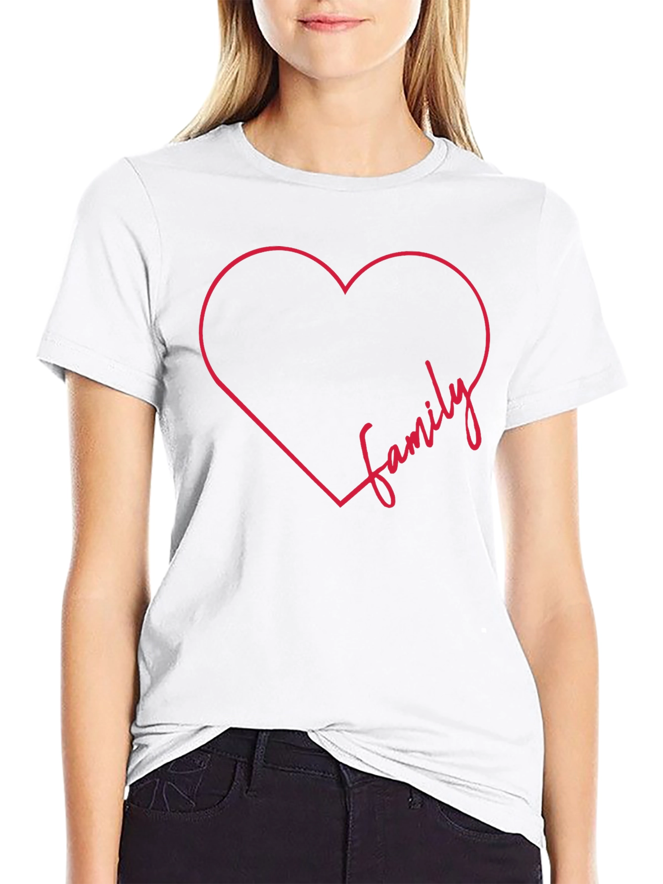 Family Heart Graphic Tee - Stylish Comfort