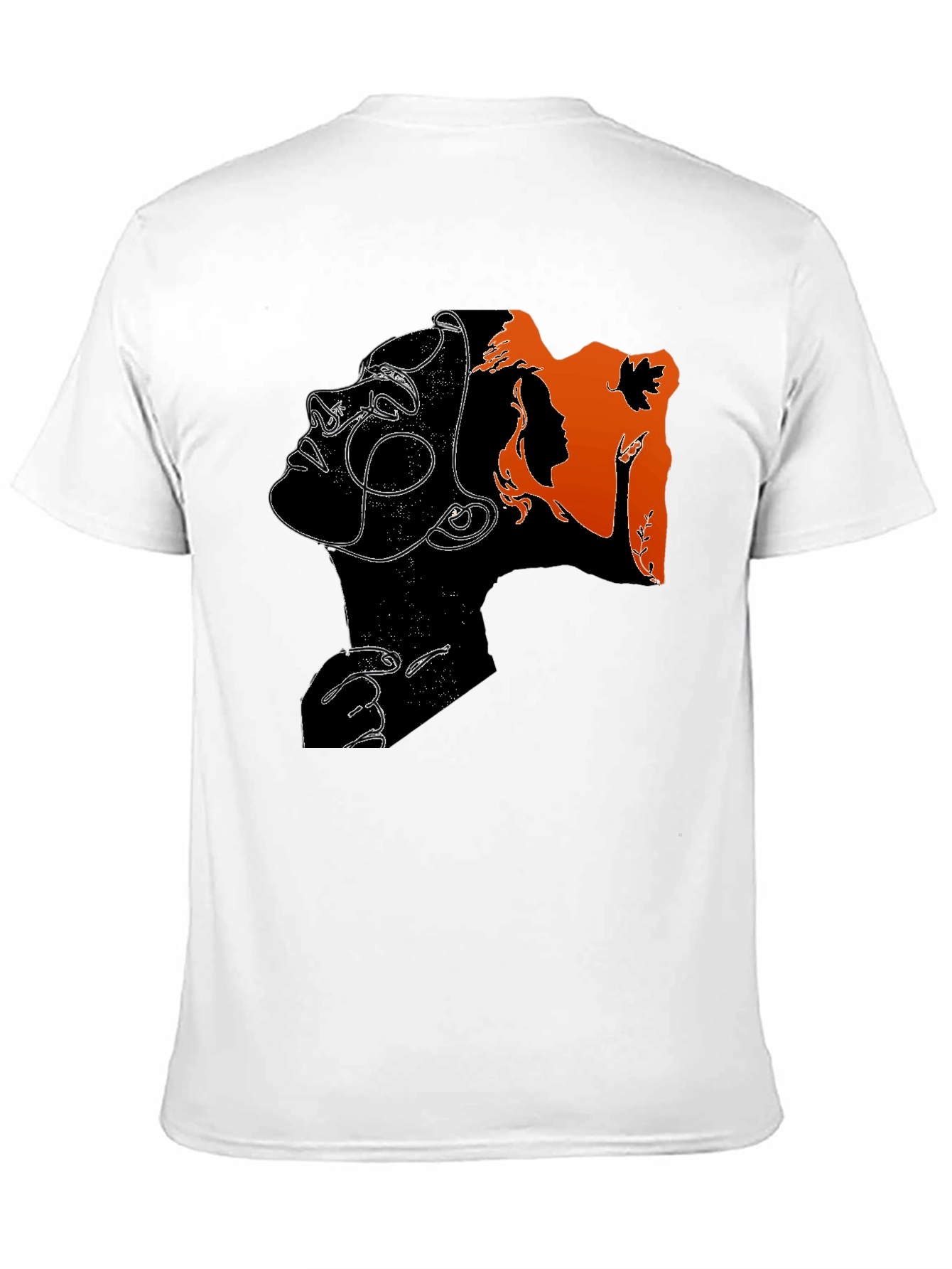 Abstract Woman Graphic T-Shirt - Black
