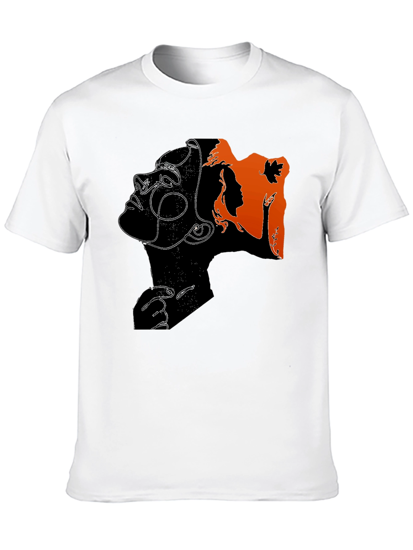 Abstract Woman Graphic T-Shirt - Black