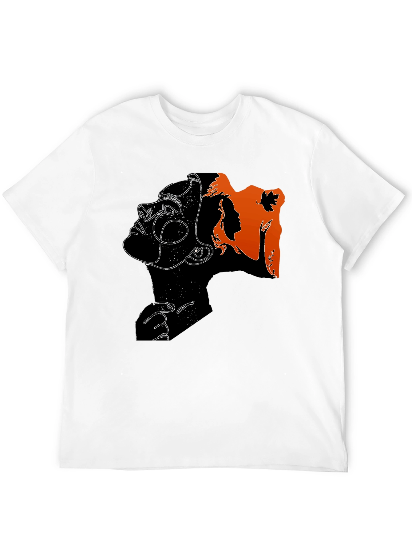 Abstract Woman Graphic T-Shirt - Black