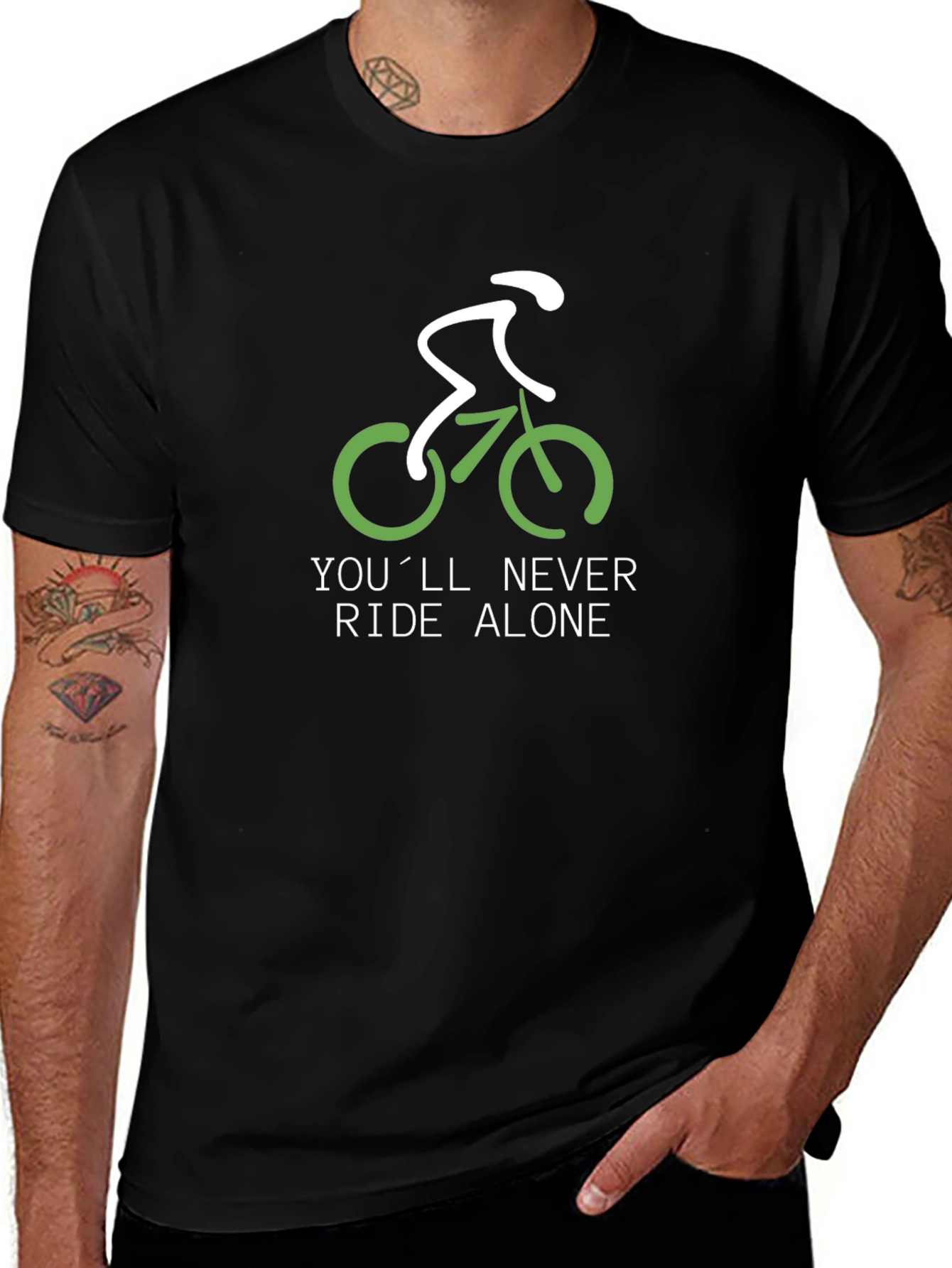 Never Ride Alone Biker T-Shirt