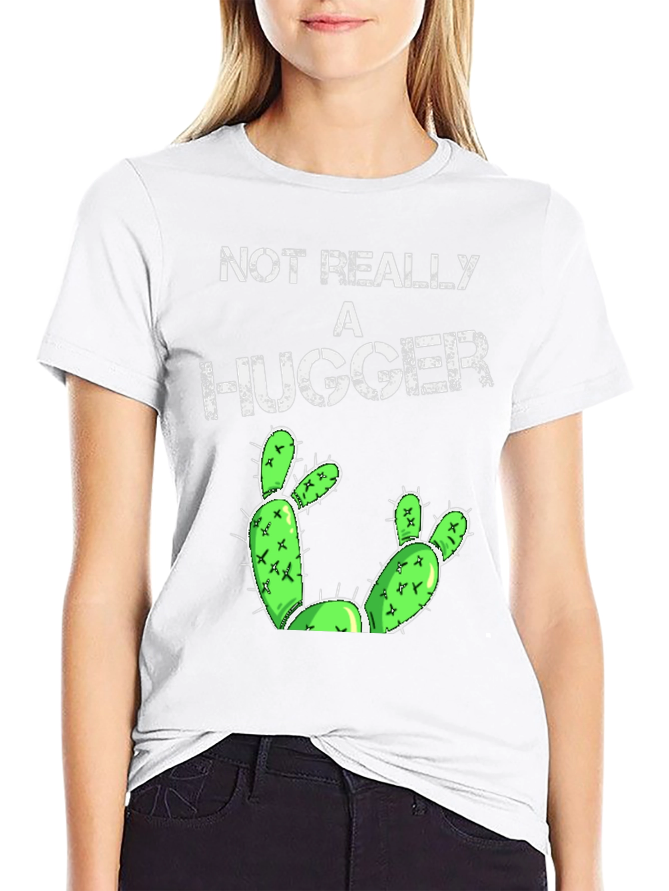 Not Really A Hugger Cactus Graphic Tee