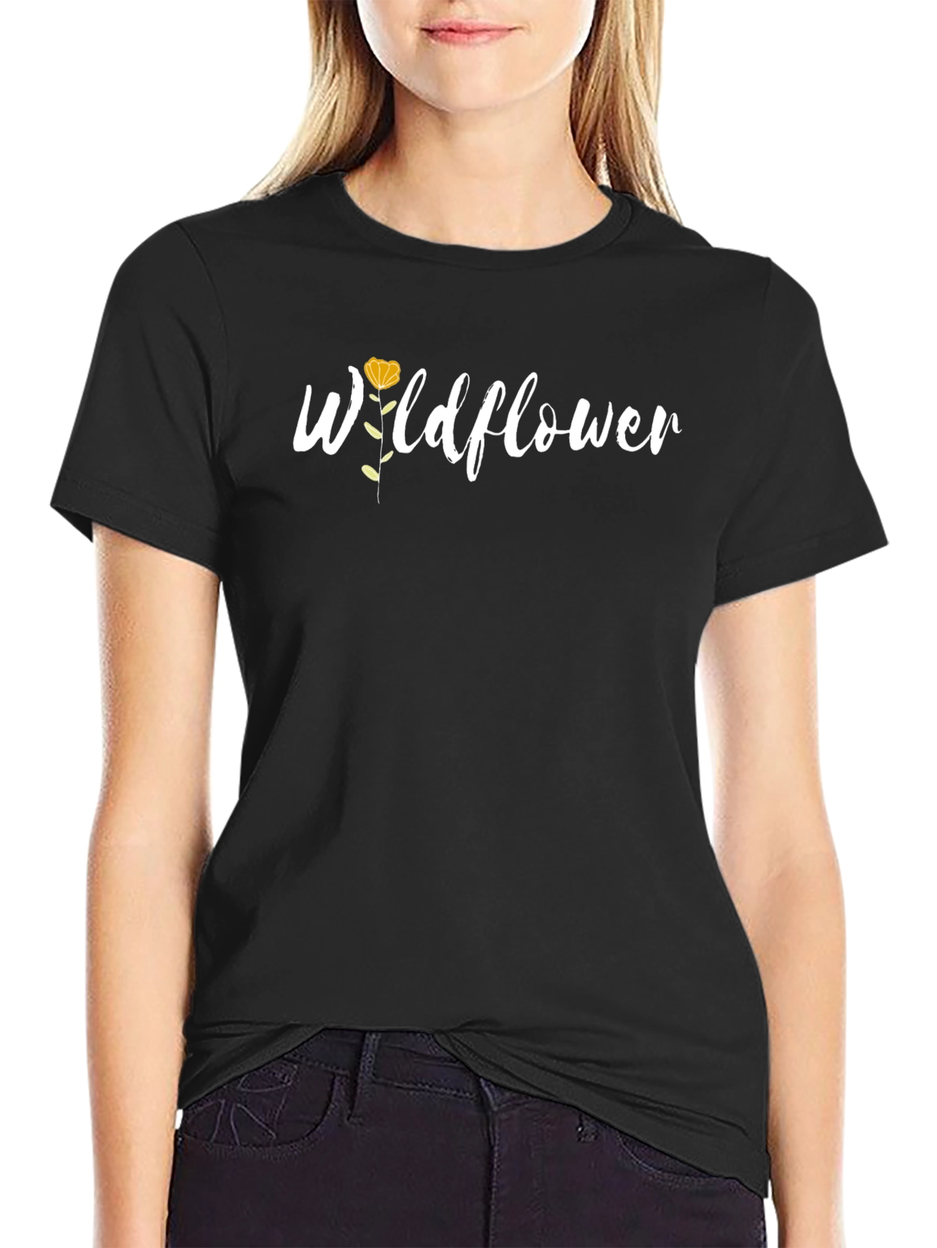 Wildflower Graphic Tee - Black