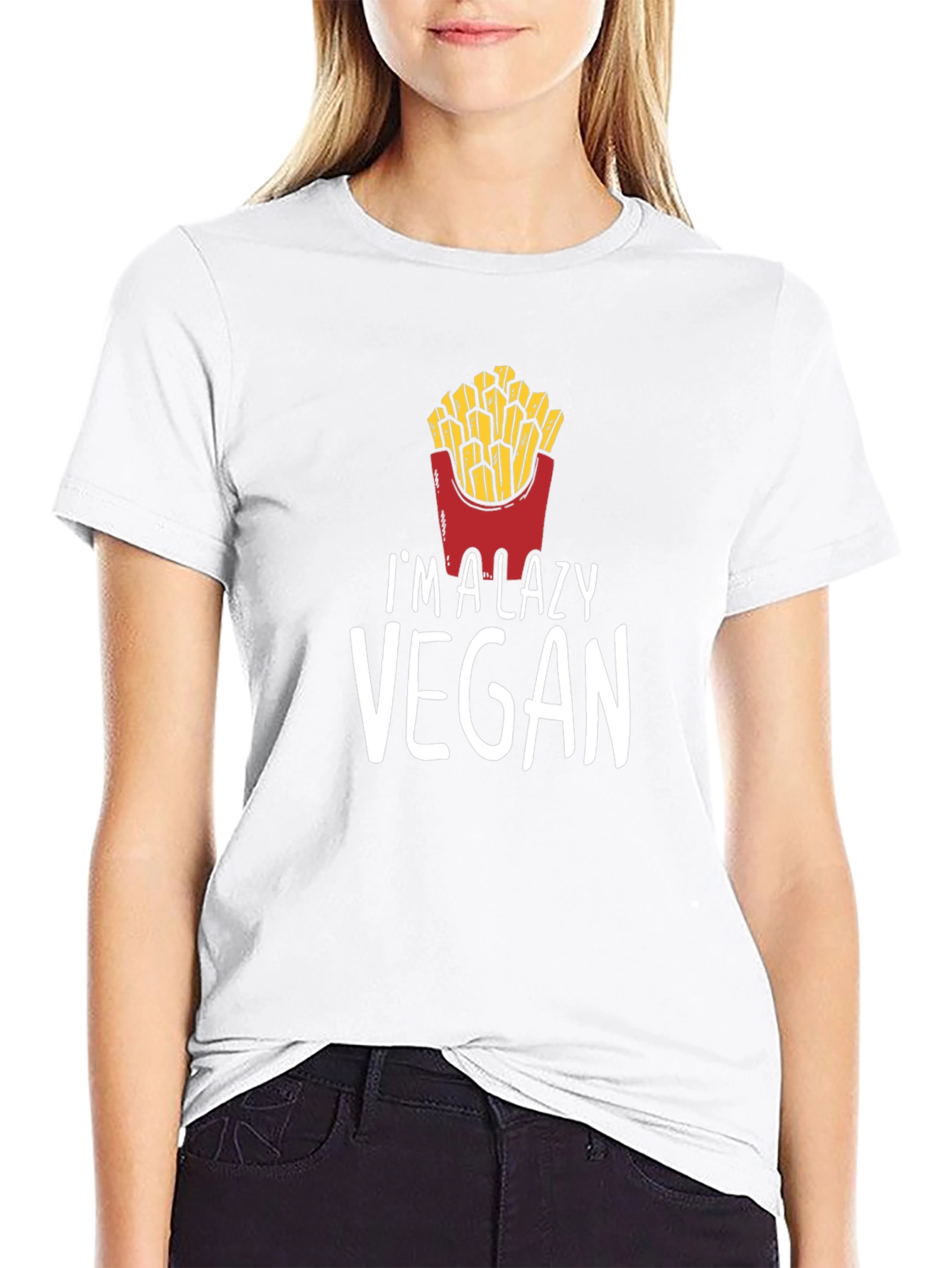 Im a Lazy Vegan T-Shirt - Funny Vegan Gift