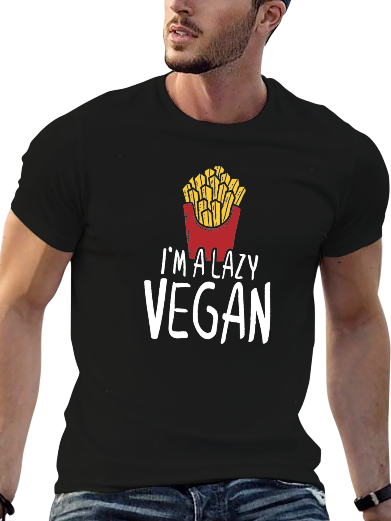 Im a Lazy Vegan T-Shirt - Funny Vegan Gift